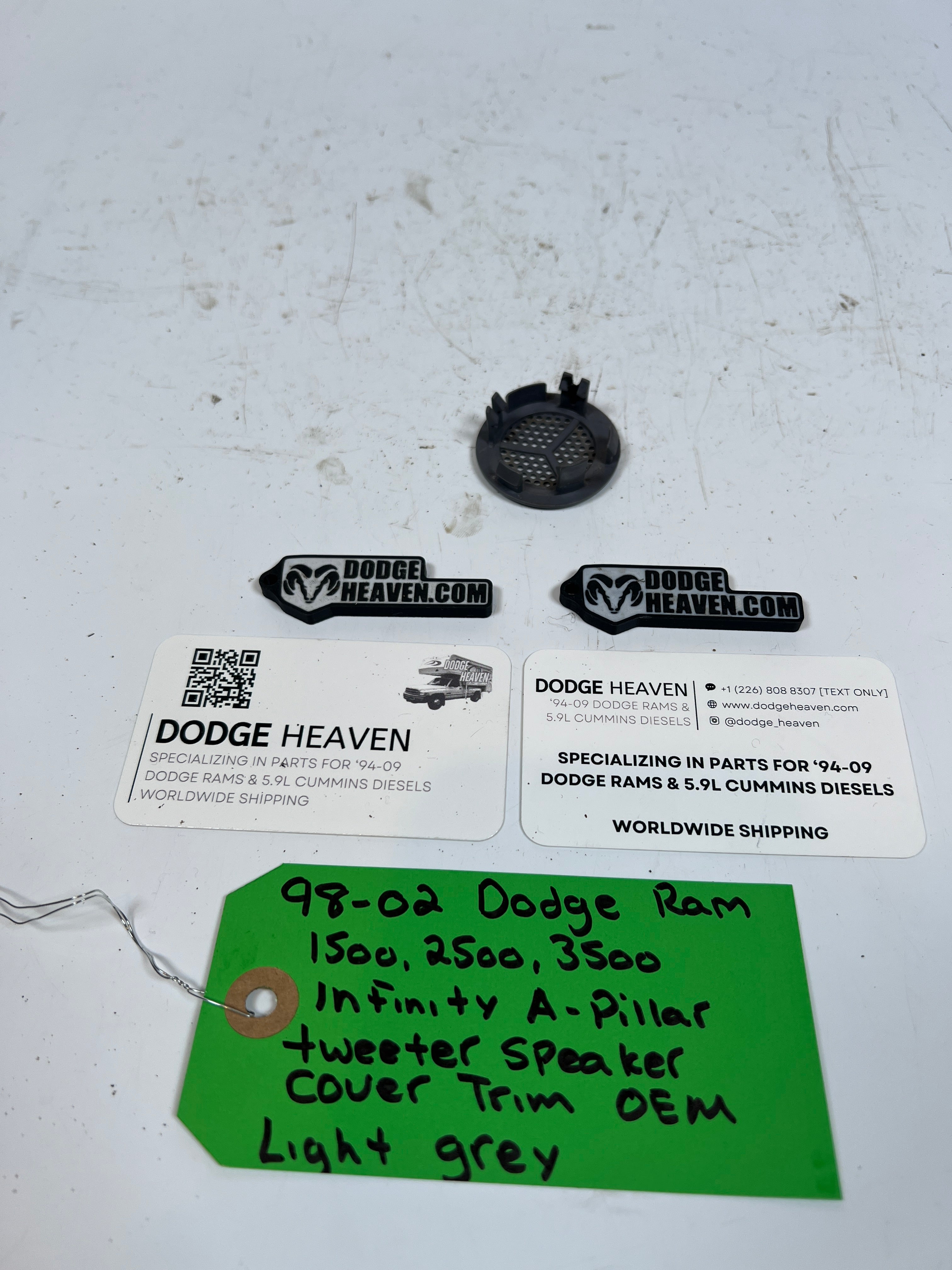 1998-2002 Dodge Ram 1500-3500 Infinity A-Pillar Tweeter Speaker Cover Trim