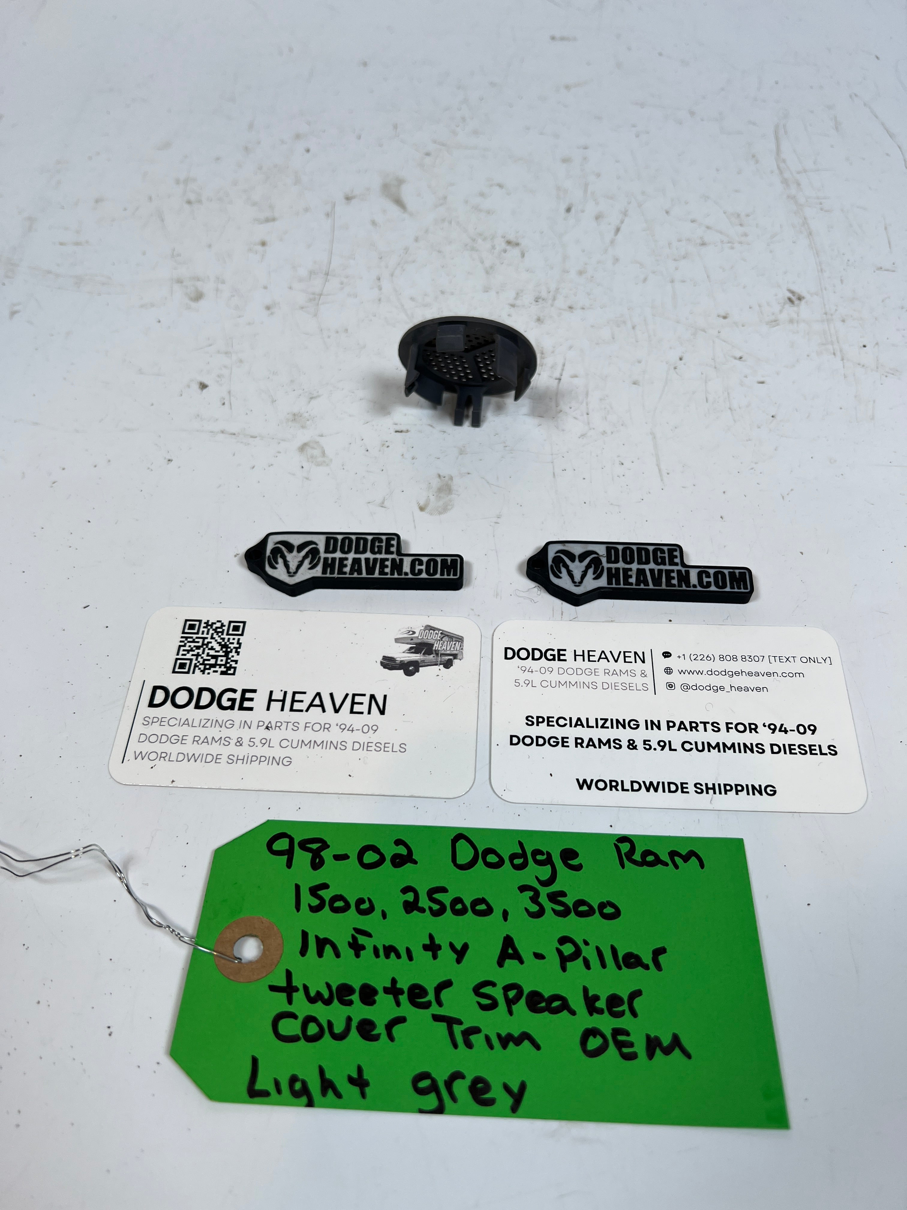 1998-2002 Dodge Ram 1500-3500 Infinity A-Pillar Tweeter Speaker Cover Trim