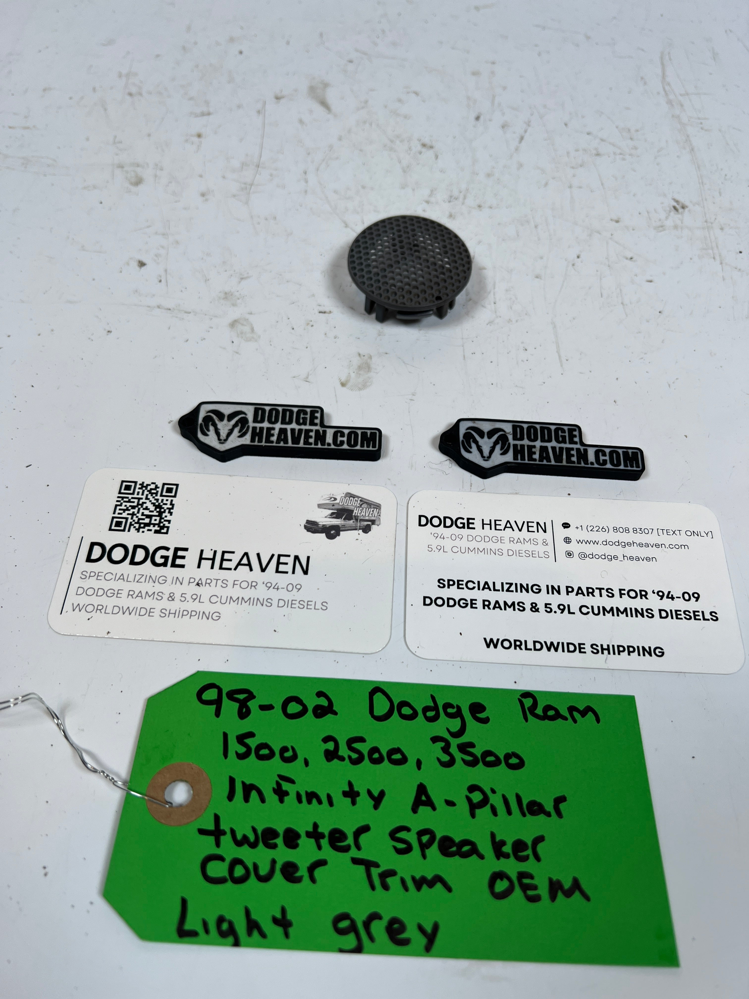 1998-2002 Dodge Ram 1500-3500 Infinity A-Pillar Tweeter Speaker Cover Trim