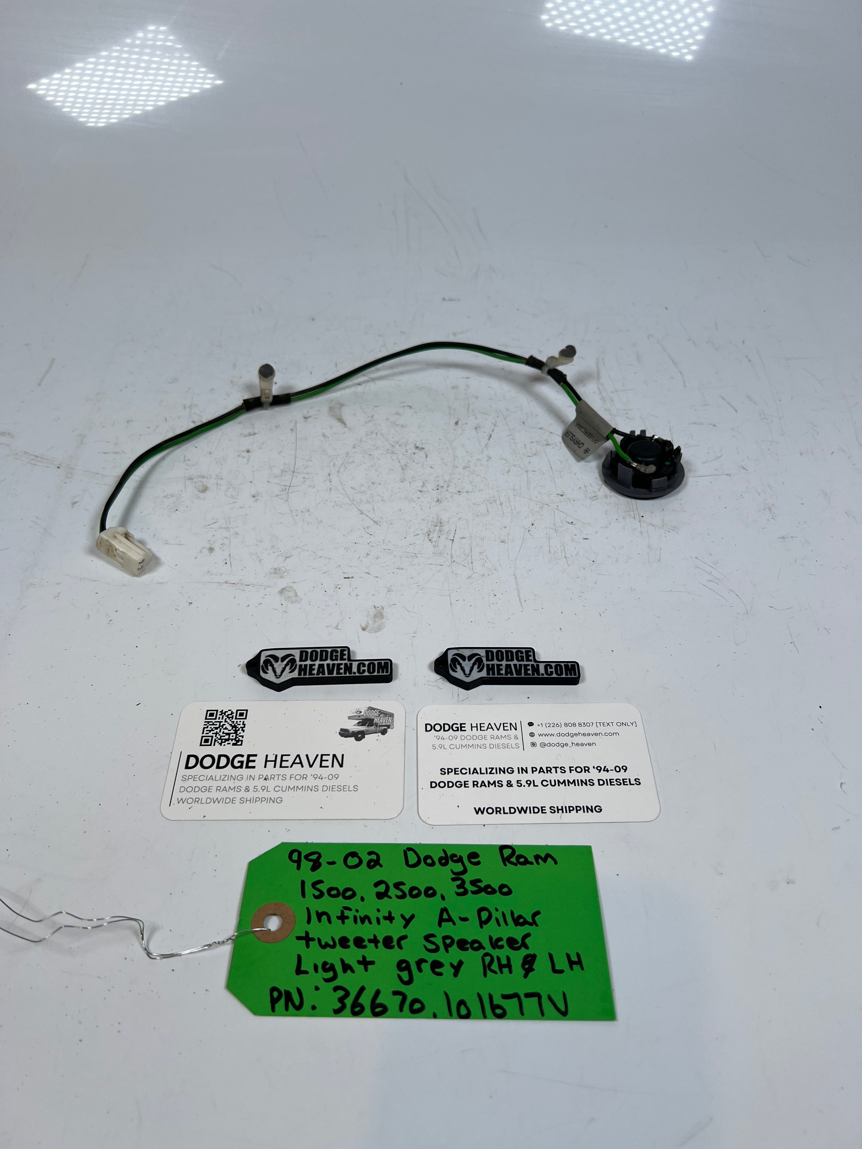 1998-2002 Dodge Ram 1500-3500 Infinity A Pillar Tweeter Speaker Light Grey
