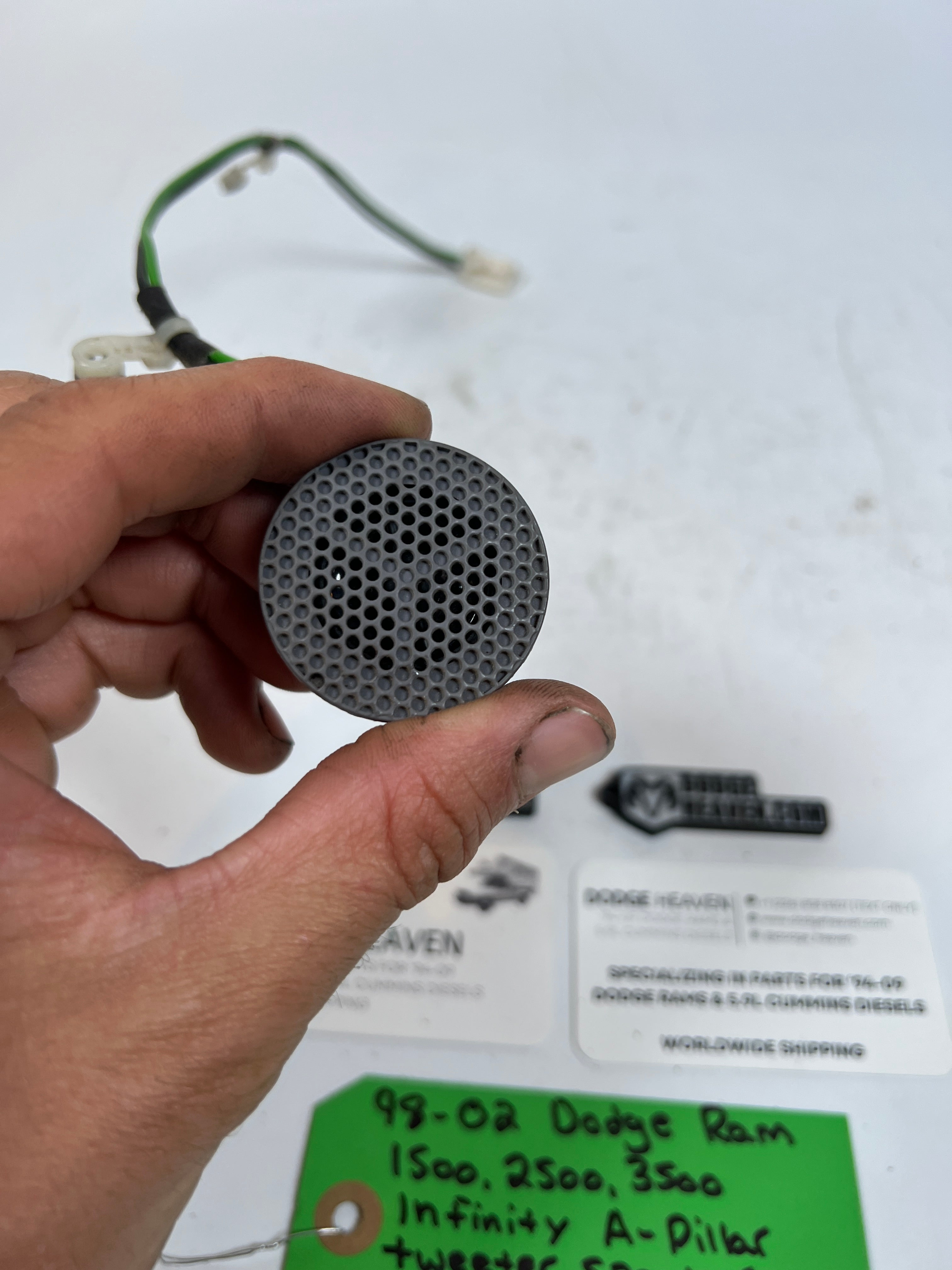 1998-2002 Dodge Ram 1500-3500 Infinity A Pillar Tweeter Speaker Light Grey