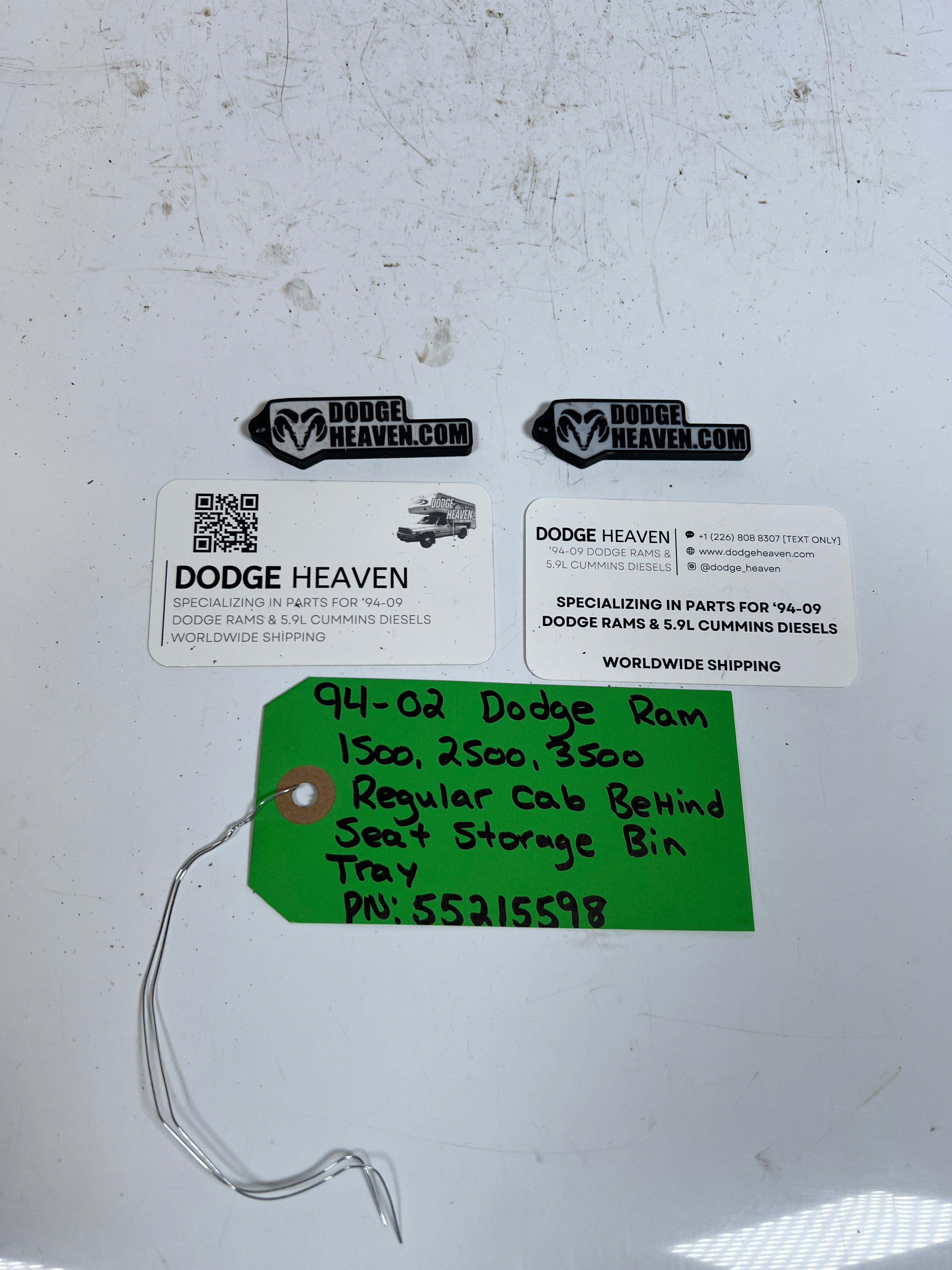 1994-2002 Dodge Ram 1500-3500 Regular Cab Behind Seat Storage Bin