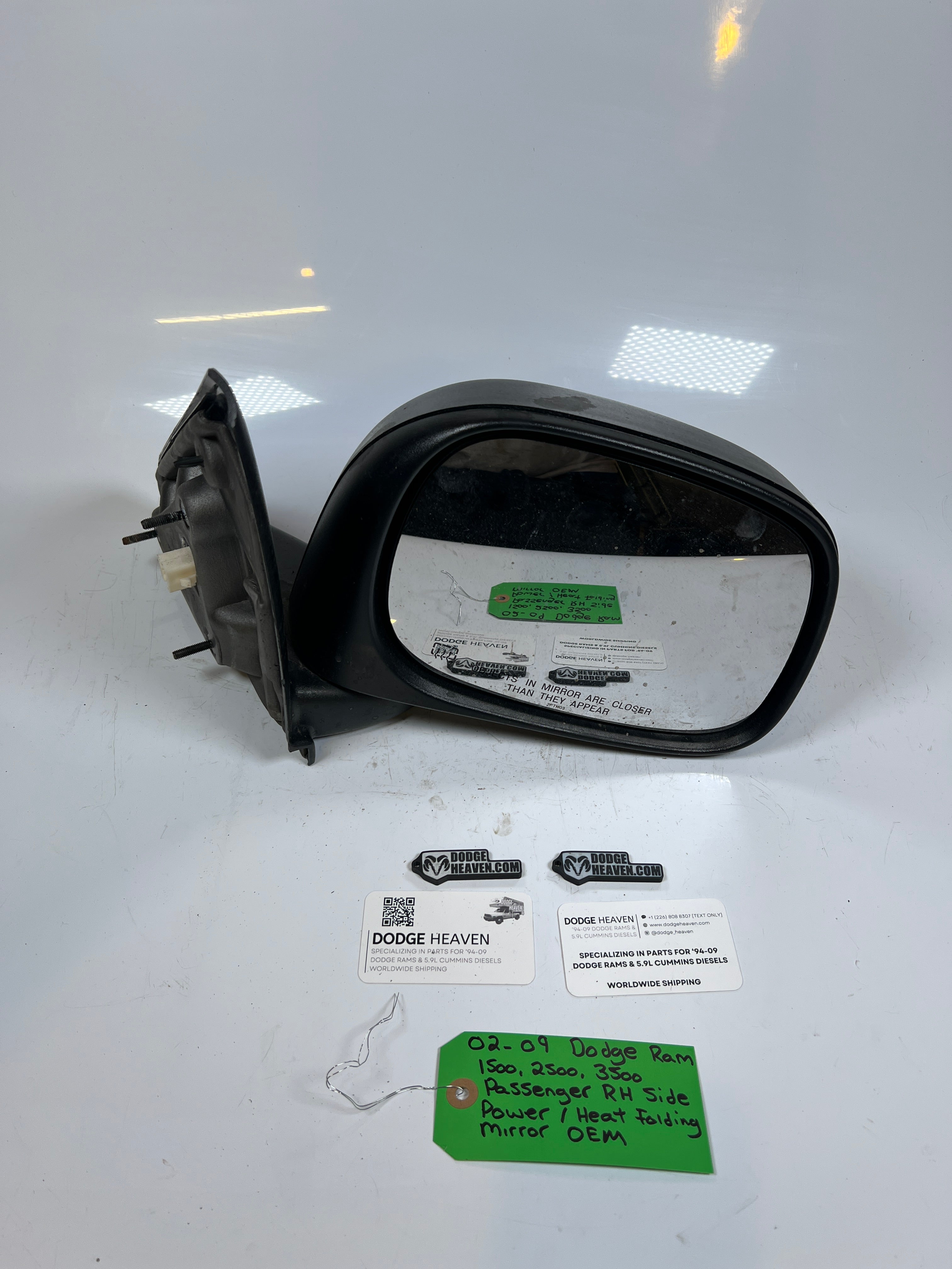2002-2009 Dodge Ram 1500-3500 Passenger RH Power / Heat Folding Mirror