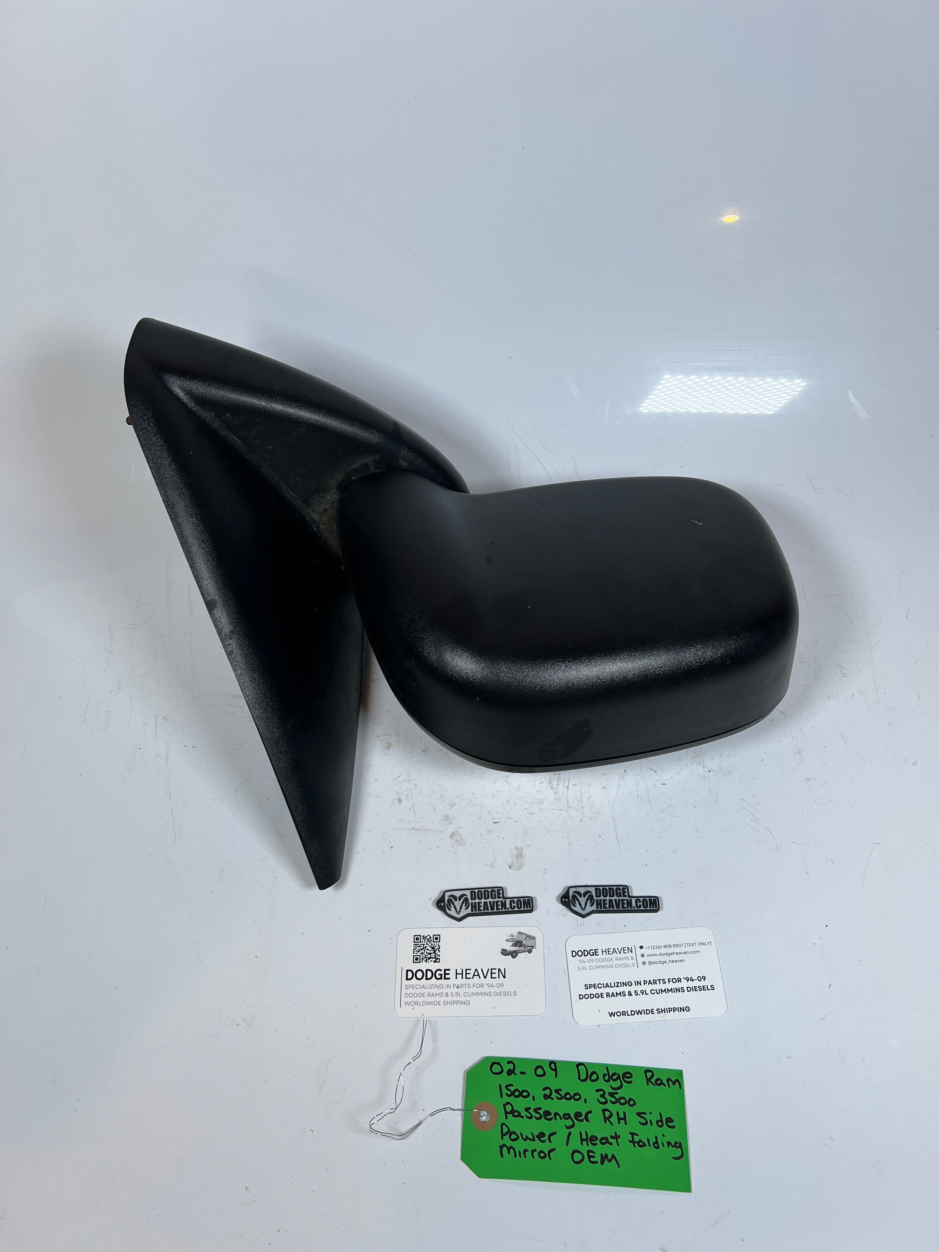 2002-2009 Dodge Ram 1500-3500 Passenger RH Power / Heat Folding Mirror