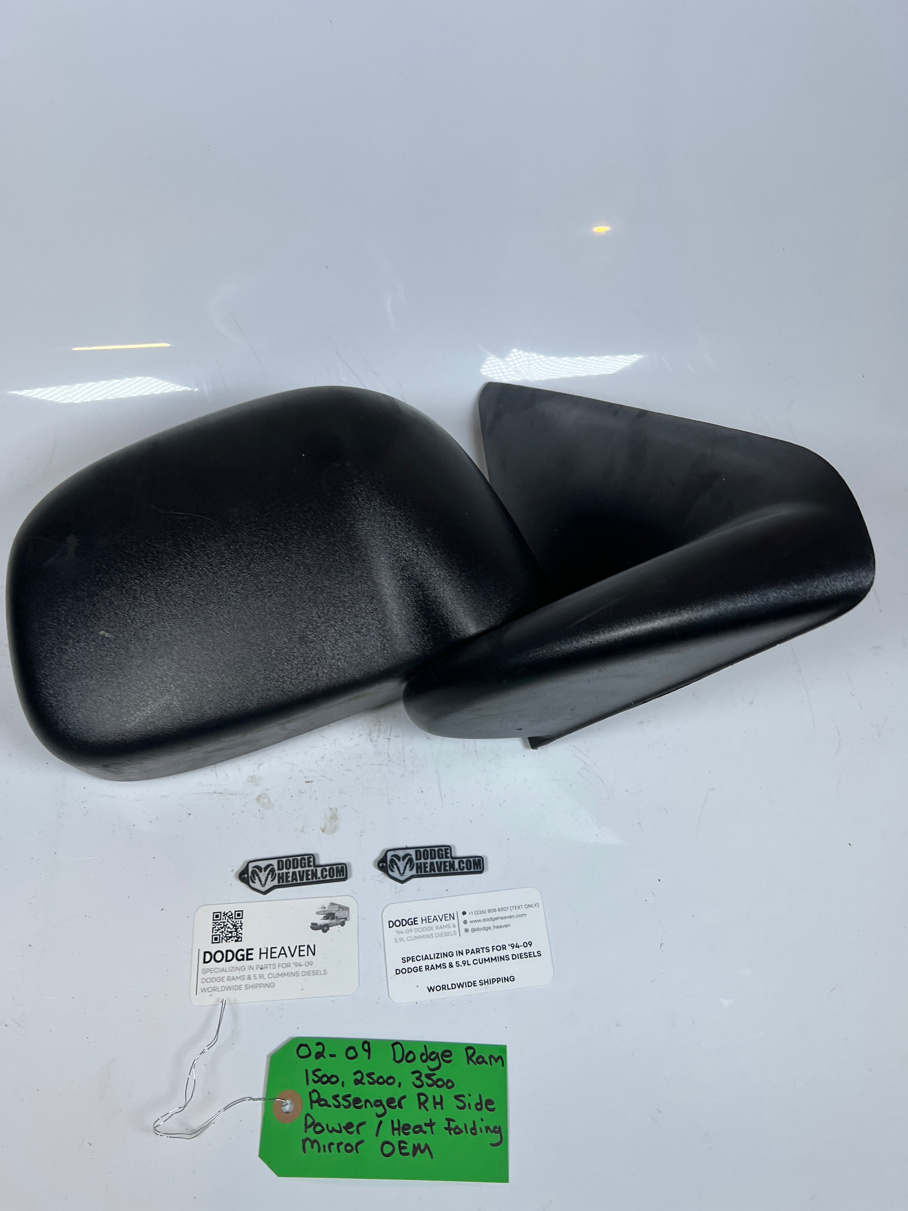 2002-2009 Dodge Ram 1500-3500 Passenger RH Power / Heat Folding Mirror