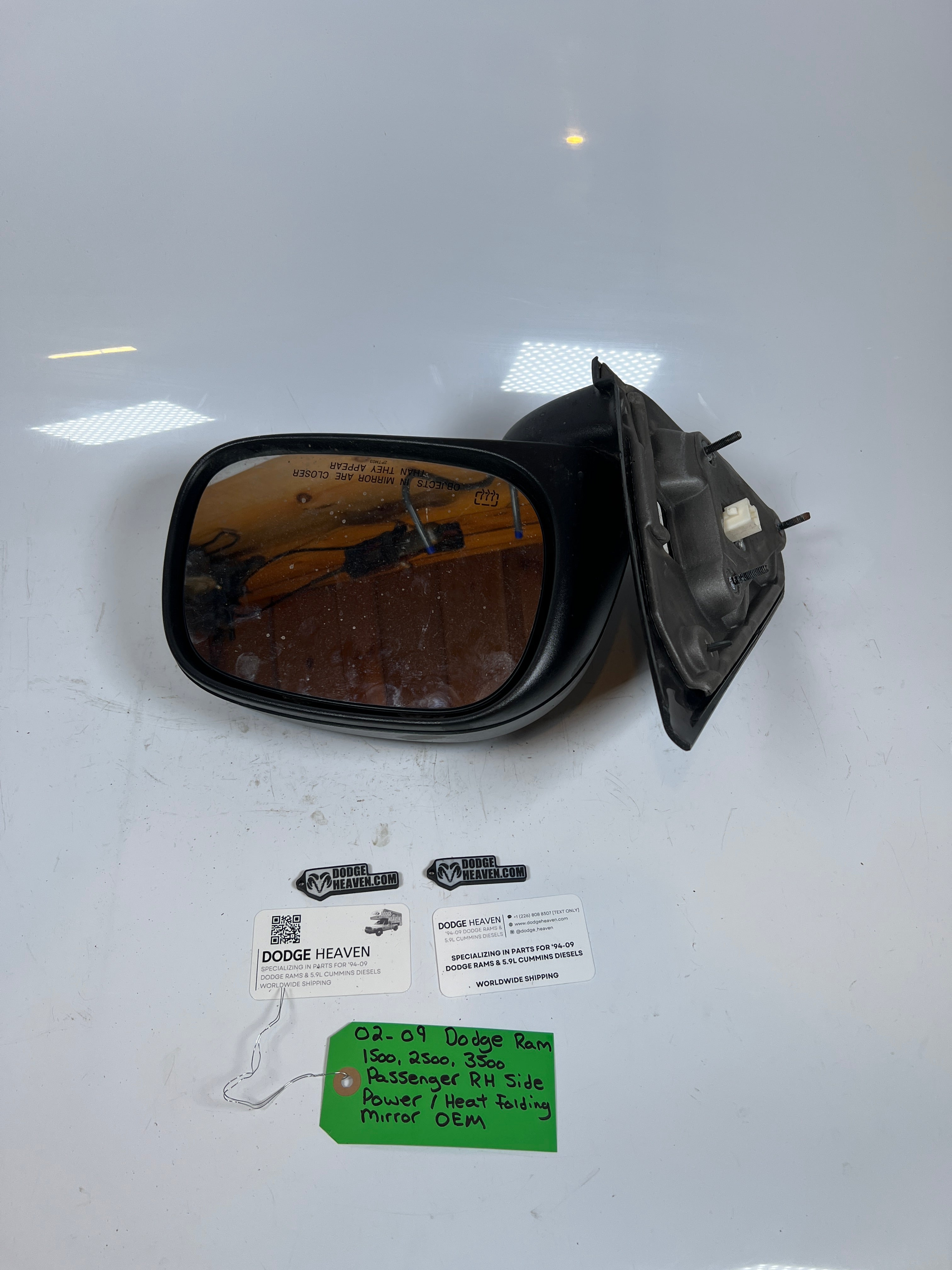 2002-2009 Dodge Ram 1500-3500 Passenger RH Power / Heat Folding Mirror