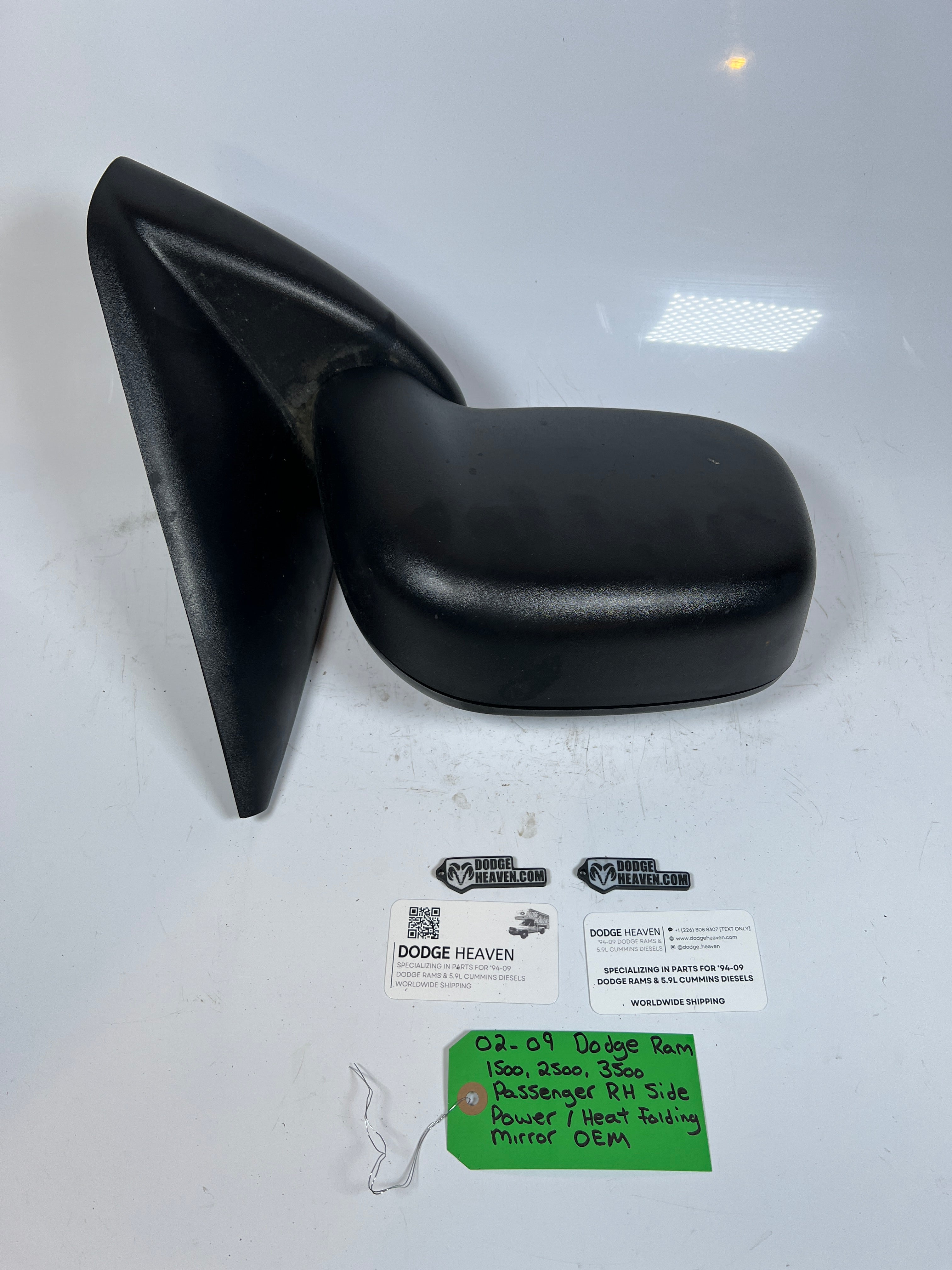 2002-2009 Dodge Ram 1500-3500 Passenger RH Power / Heat Folding Mirror