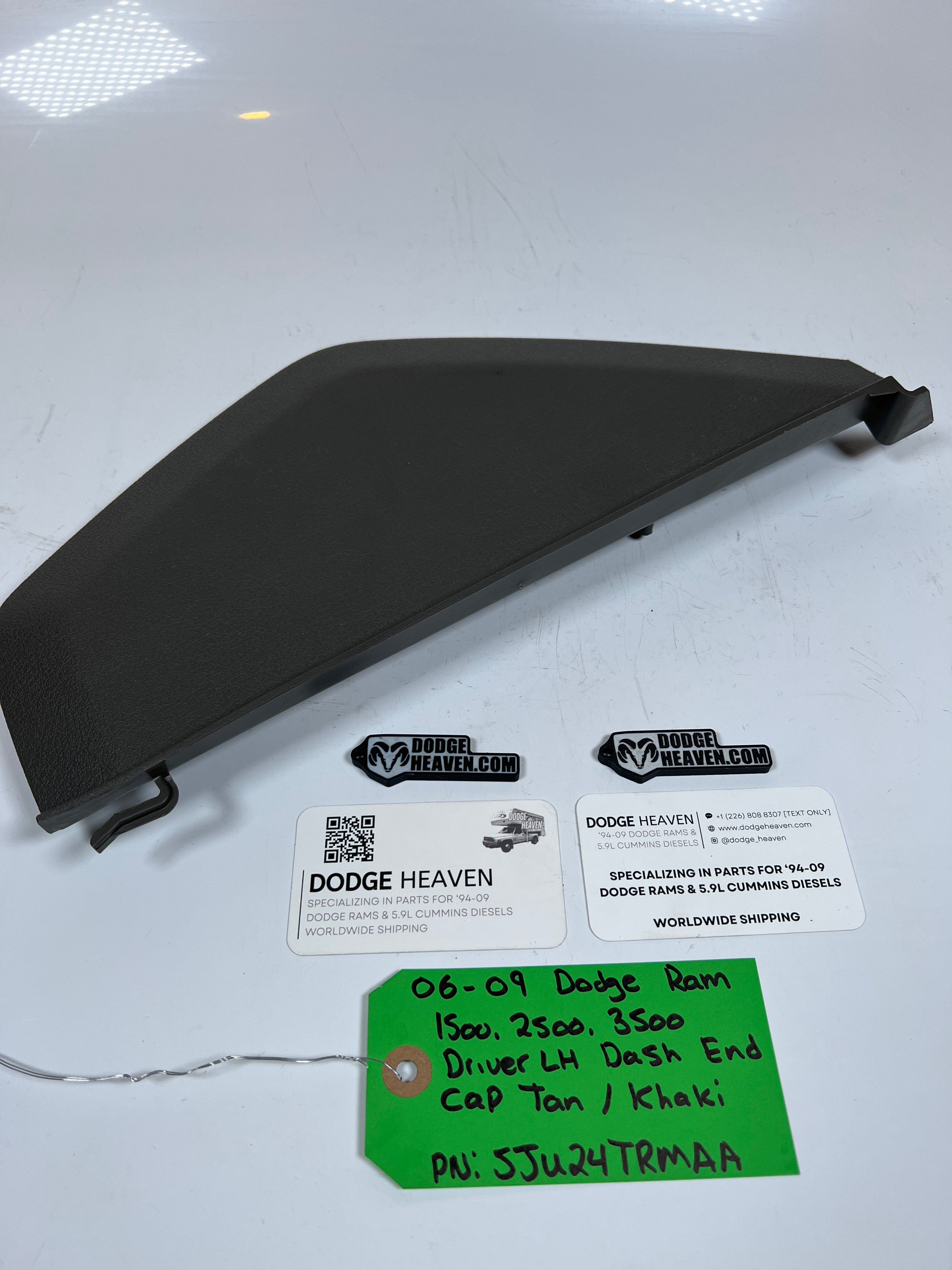 2006-2009 Dodge Ram 1500-3500 Driver LH Dash End Cap Trim / Panel Tan / Khaki