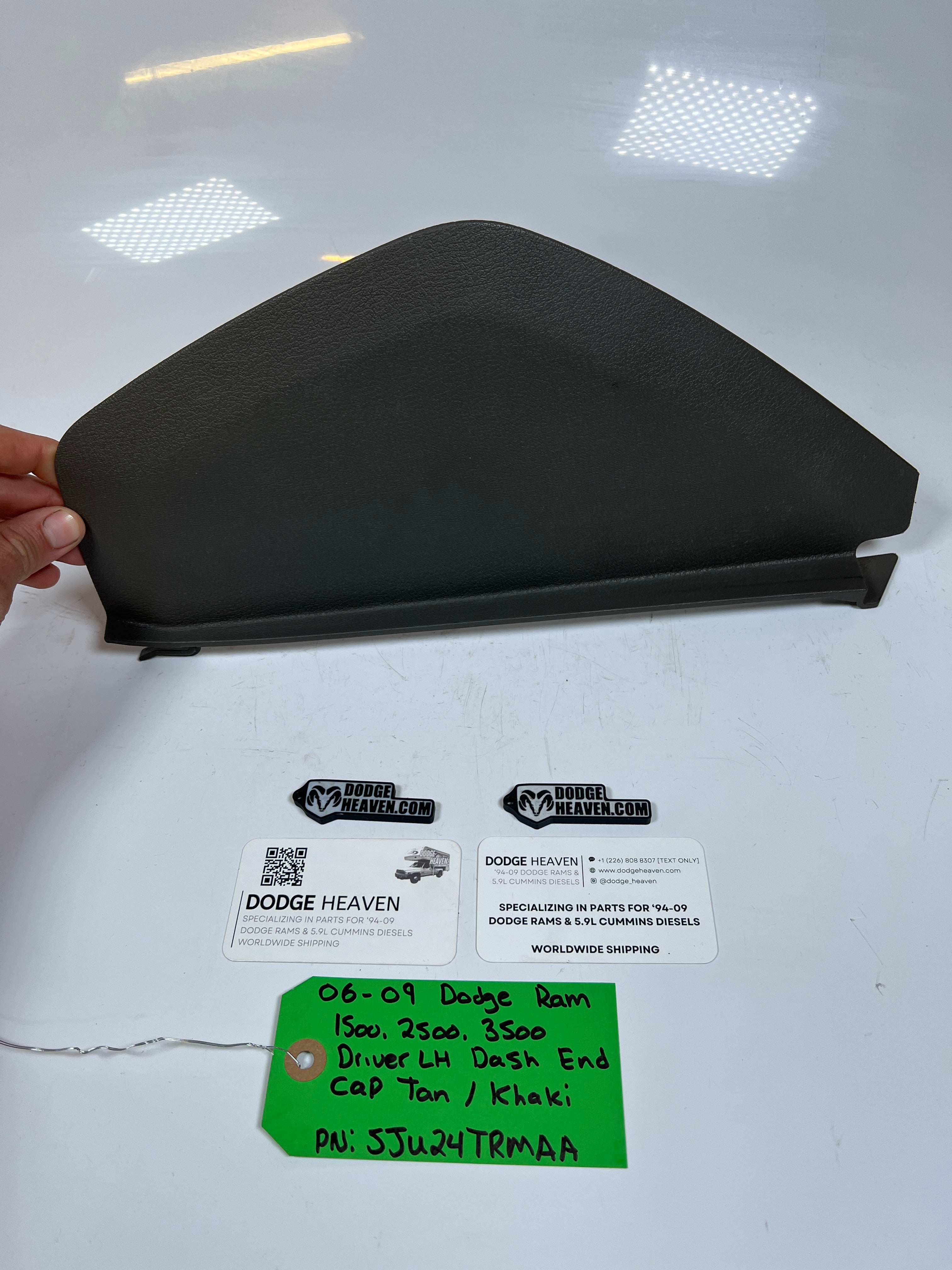 2006-2009 Dodge Ram 1500-3500 Driver LH Dash End Cap Trim / Panel Tan / Khaki