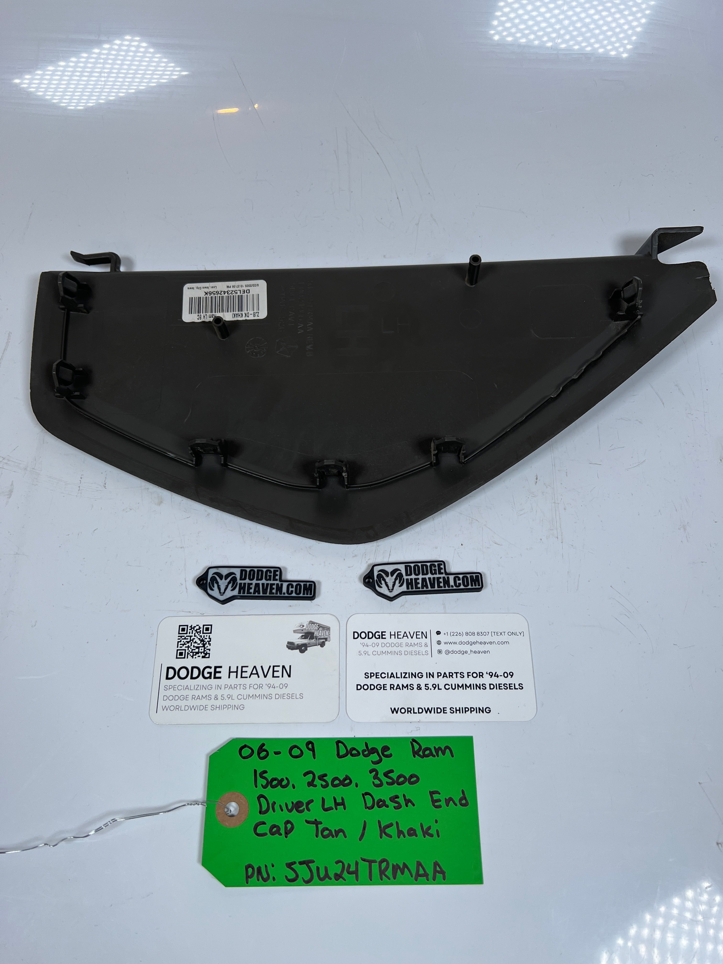 2006-2009 Dodge Ram 1500-3500 Driver LH Dash End Cap Trim / Panel Tan / Khaki