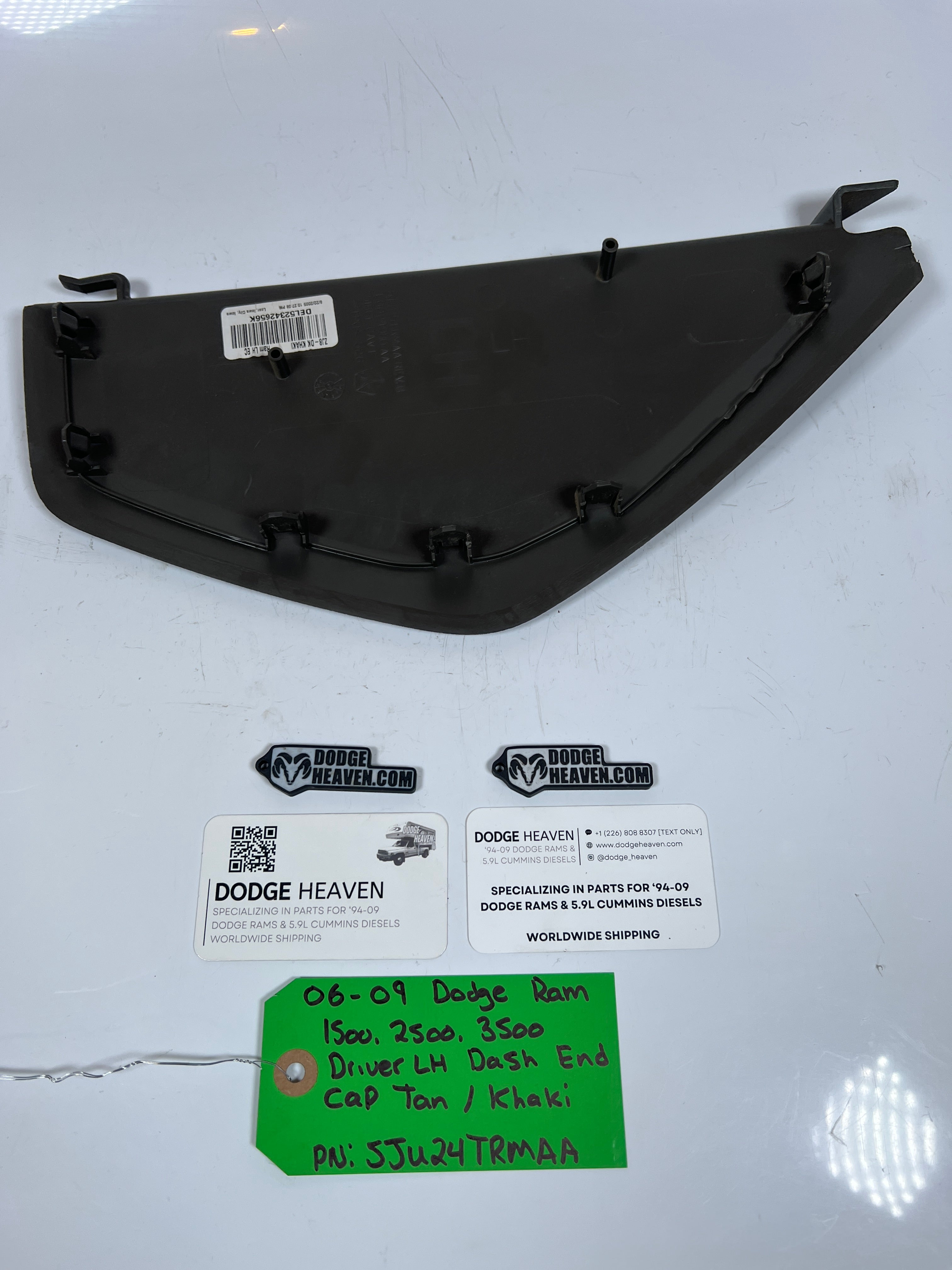 2006-2009 Dodge Ram 1500-3500 Driver LH Dash End Cap Trim / Panel Tan / Khaki