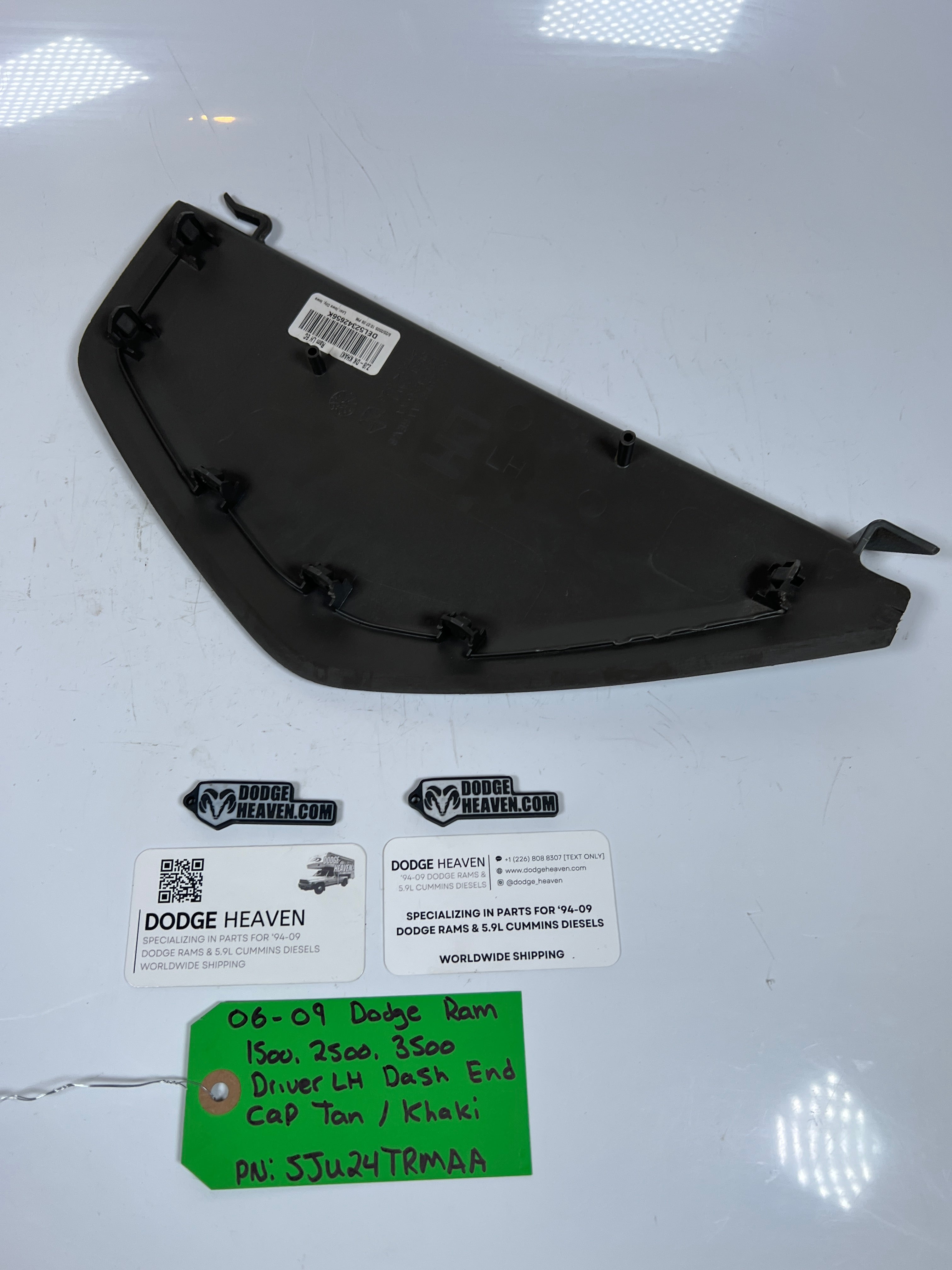 2006-2009 Dodge Ram 1500-3500 Driver LH Dash End Cap Trim / Panel Tan / Khaki