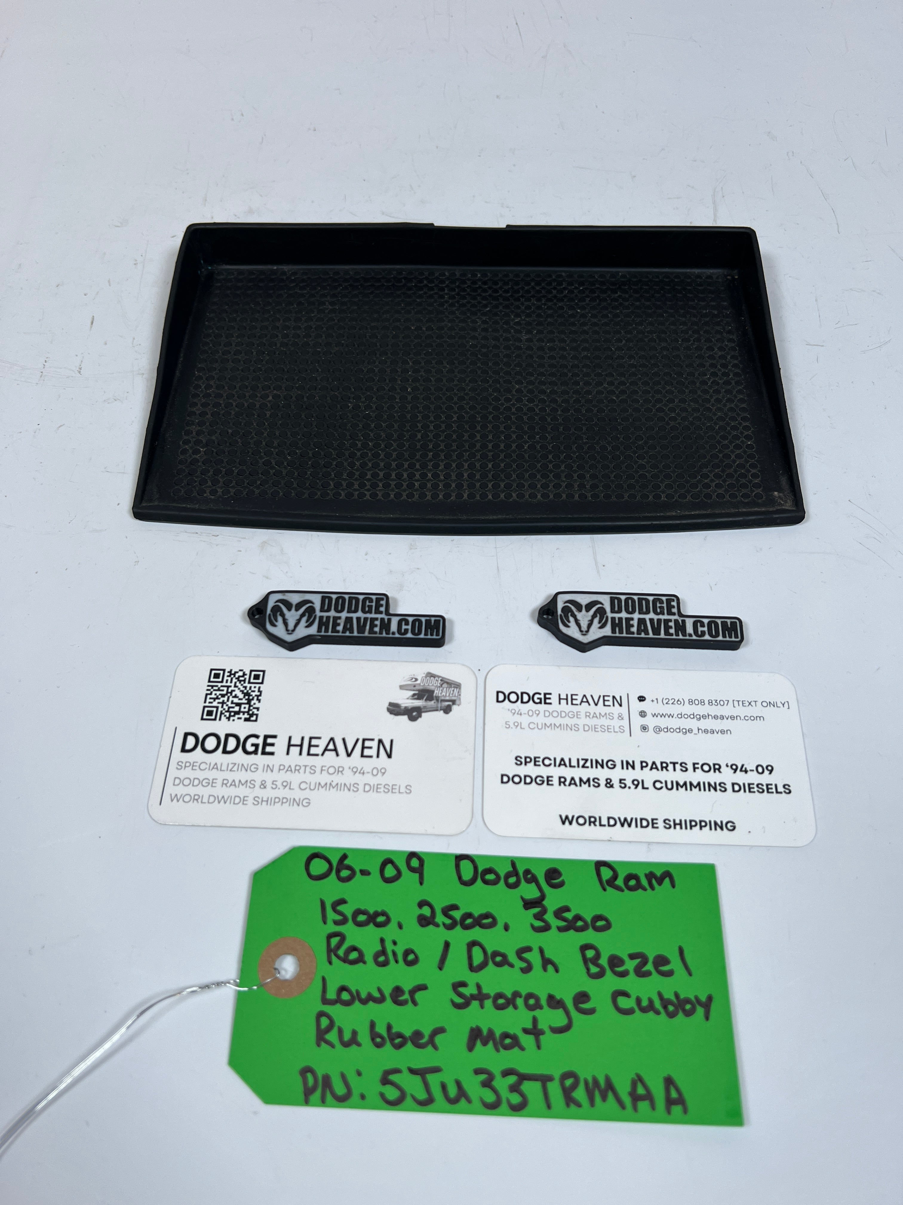 2006-2009 Dodge Ram Radio  / Dash Bezel Lower Storage Cubby Rubber Mat