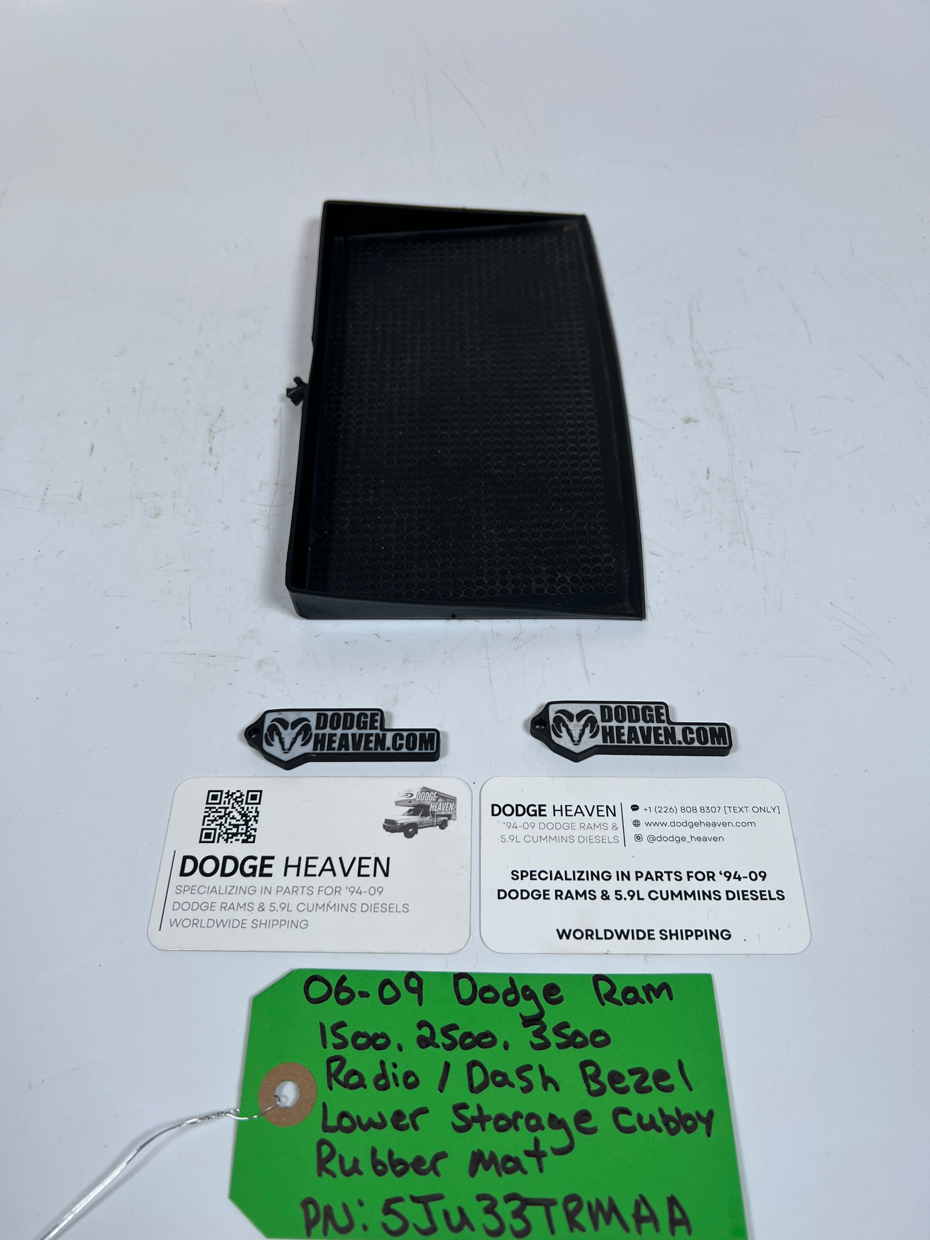 2006-2009 Dodge Ram Radio  / Dash Bezel Lower Storage Cubby Rubber Mat