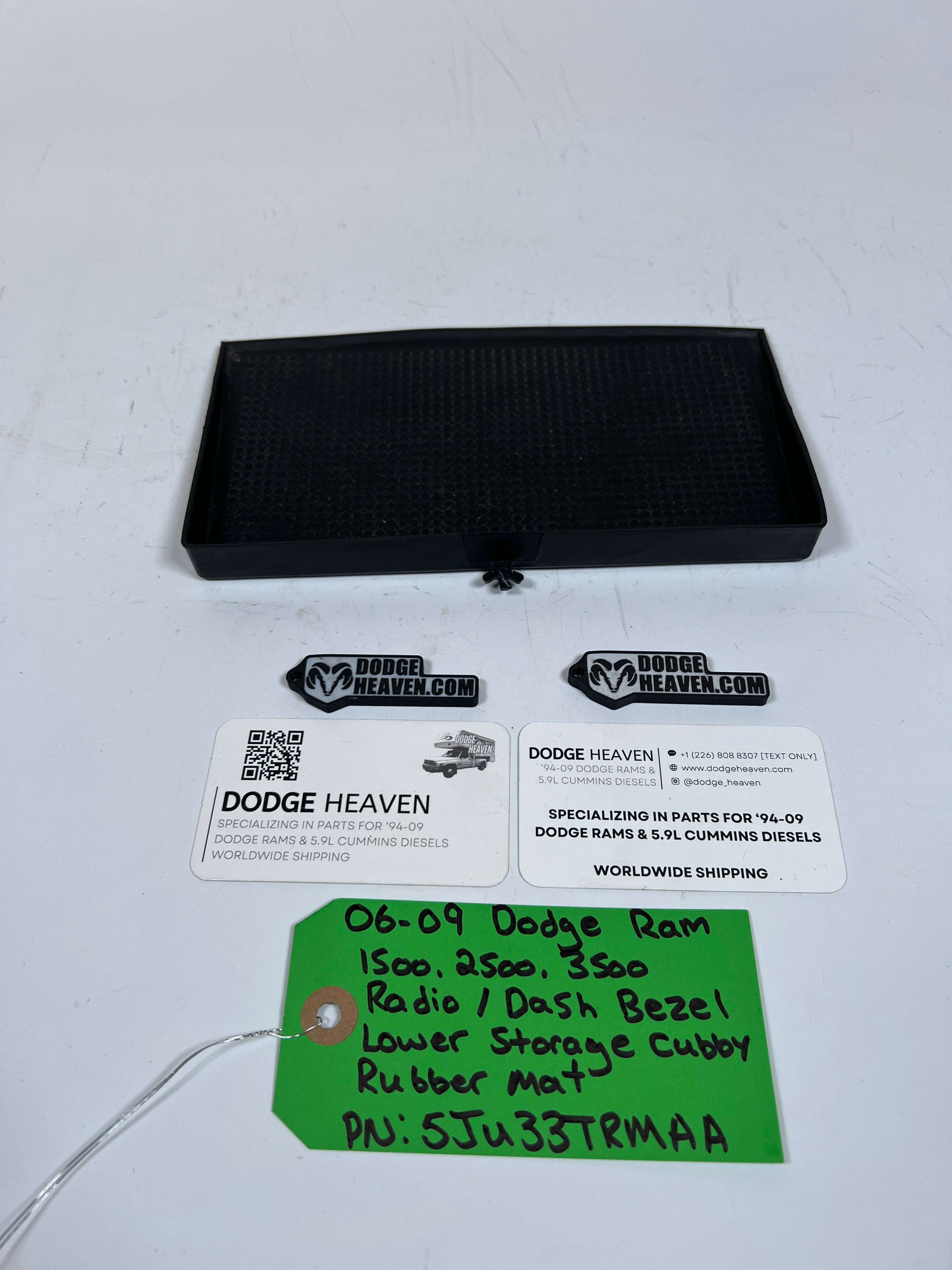 2006-2009 Dodge Ram Radio  / Dash Bezel Lower Storage Cubby Rubber Mat