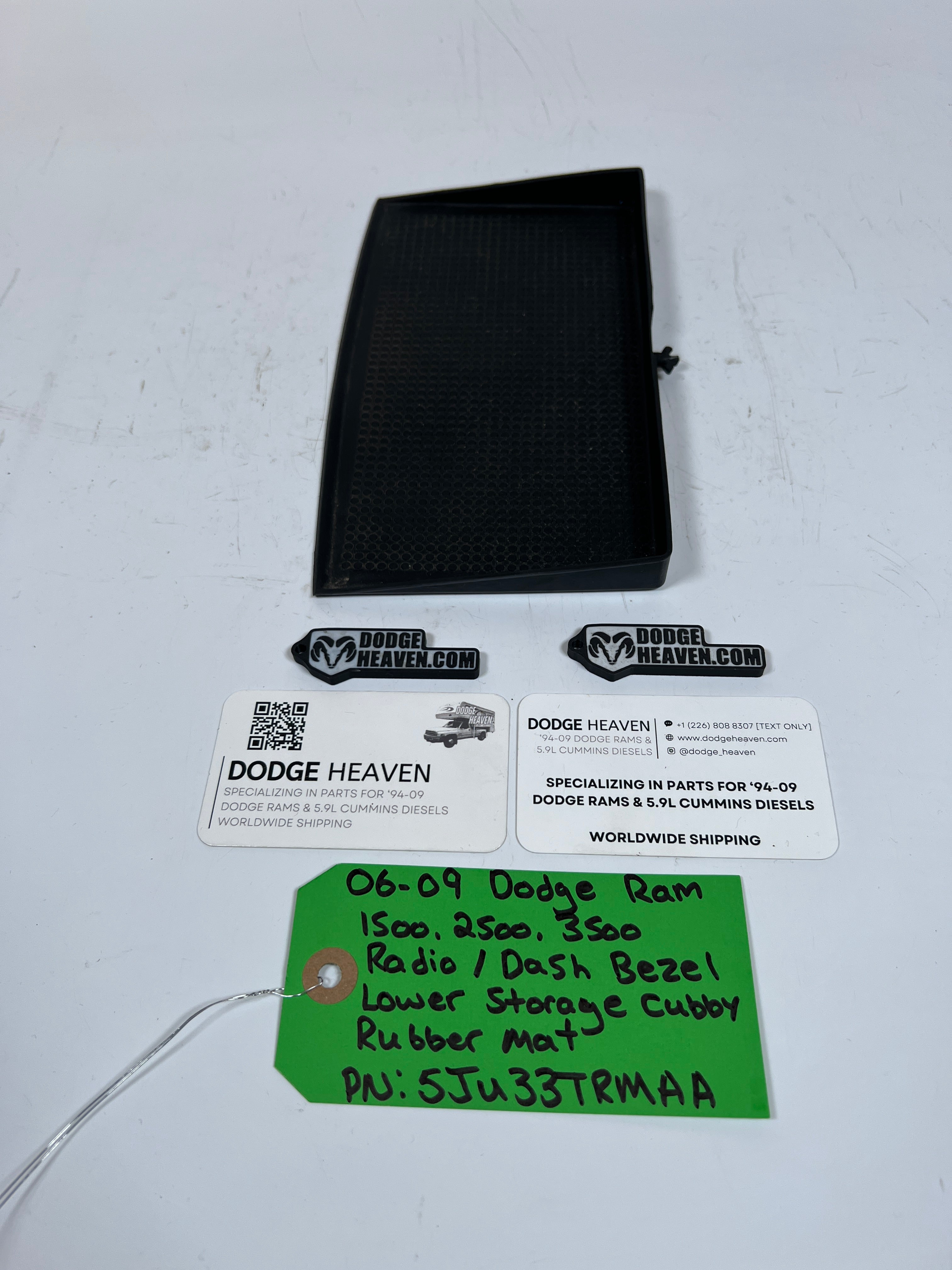 2006-2009 Dodge Ram Radio  / Dash Bezel Lower Storage Cubby Rubber Mat