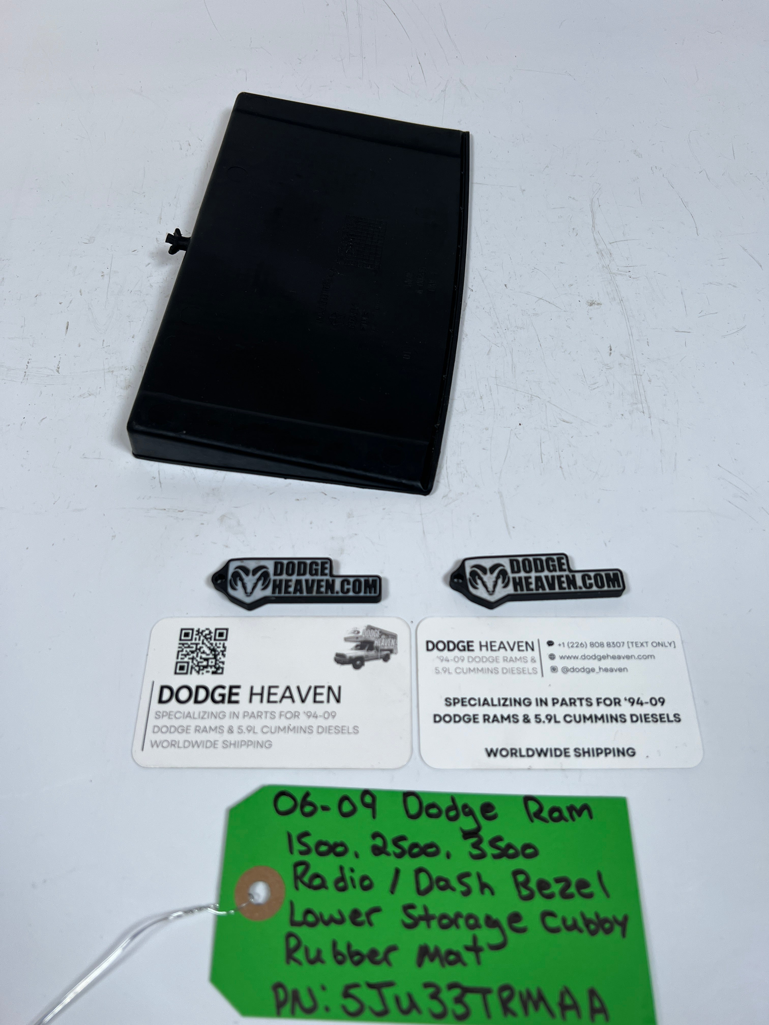 2006-2009 Dodge Ram Radio  / Dash Bezel Lower Storage Cubby Rubber Mat