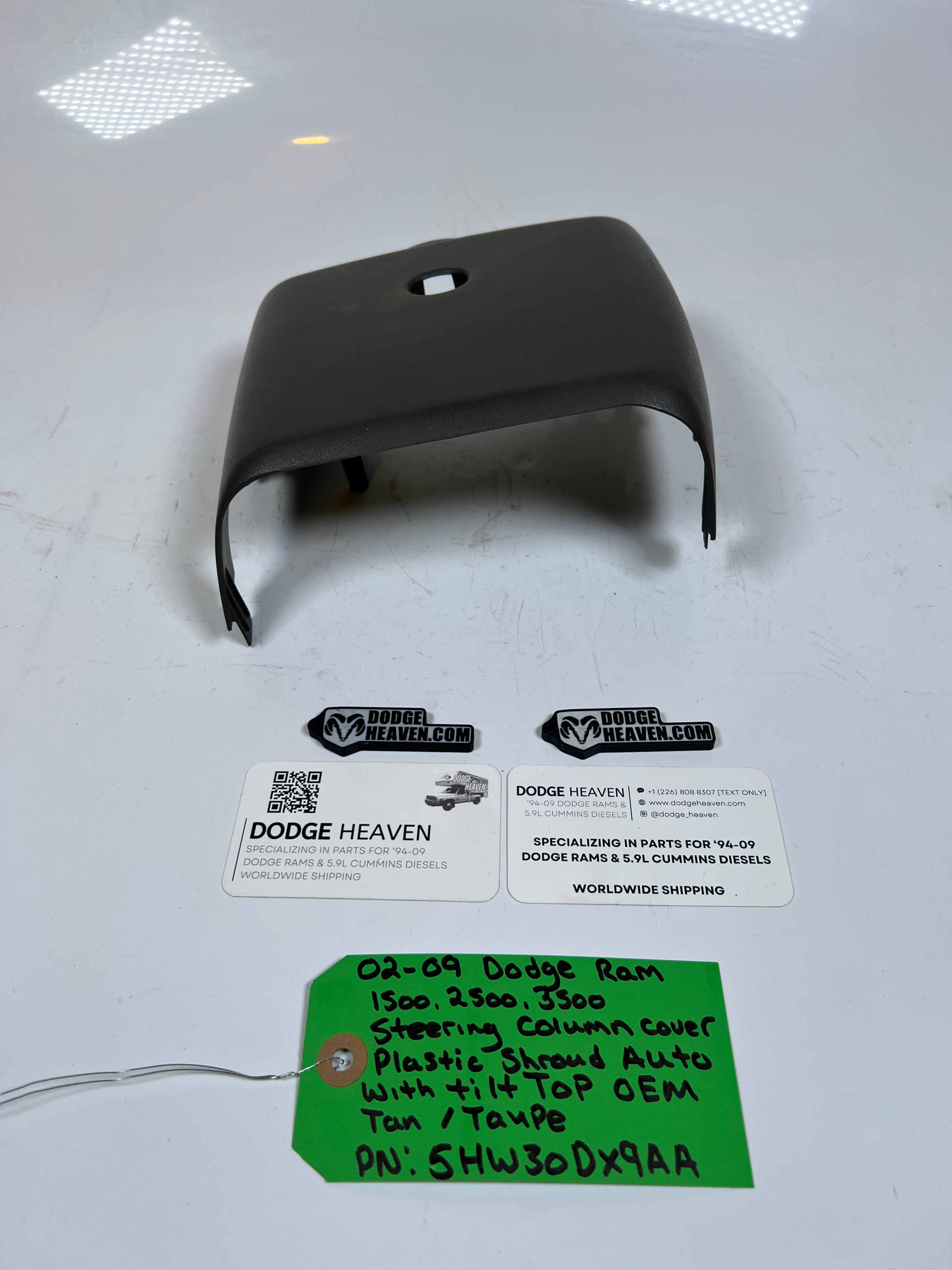 2002-2009 Dodge Ram 1500-3500 Steering Column Top Plastic Shroud Cover Tan