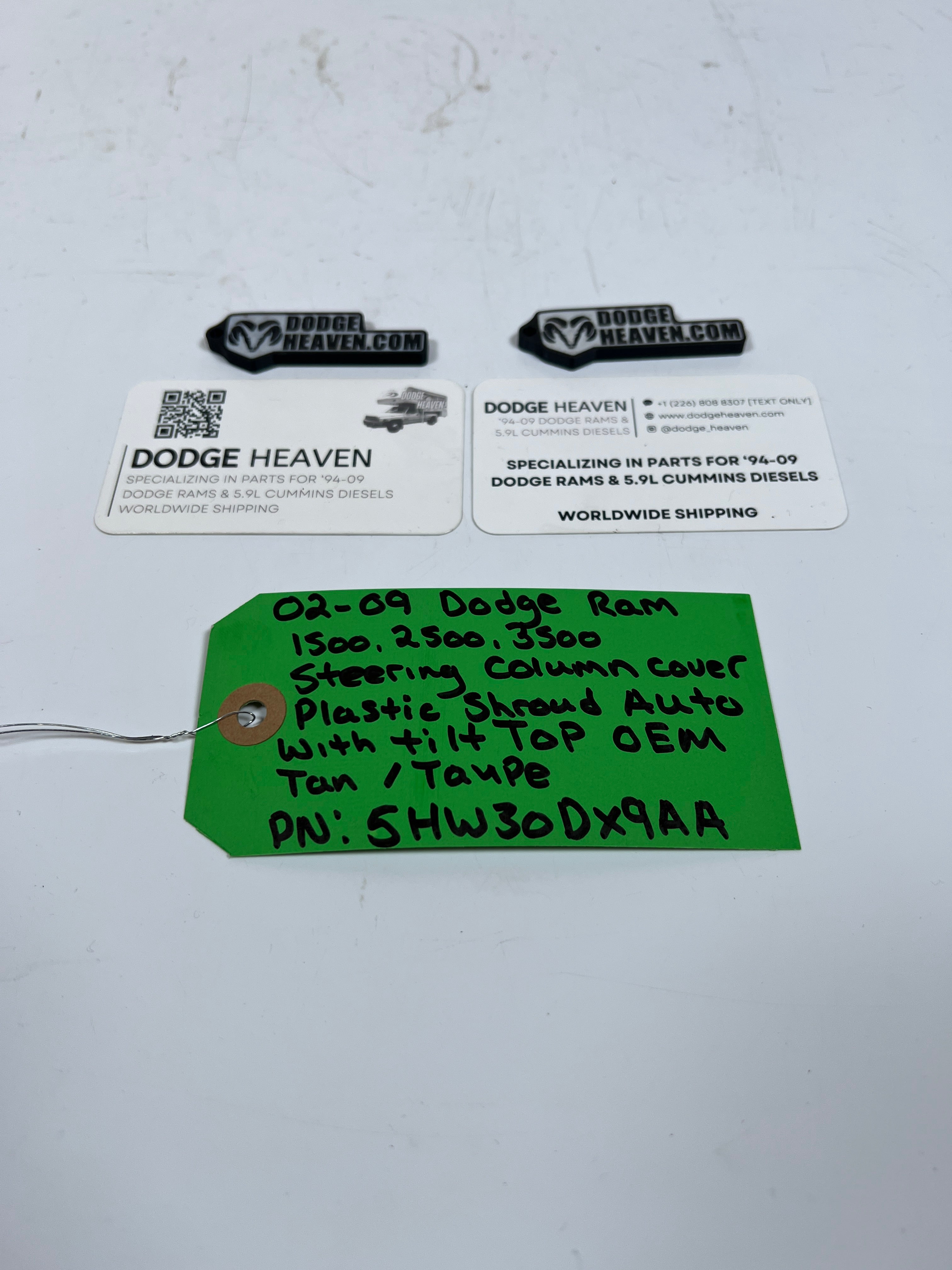 2002-2009 Dodge Ram 1500-3500 Steering Column Top Plastic Shroud Cover Tan