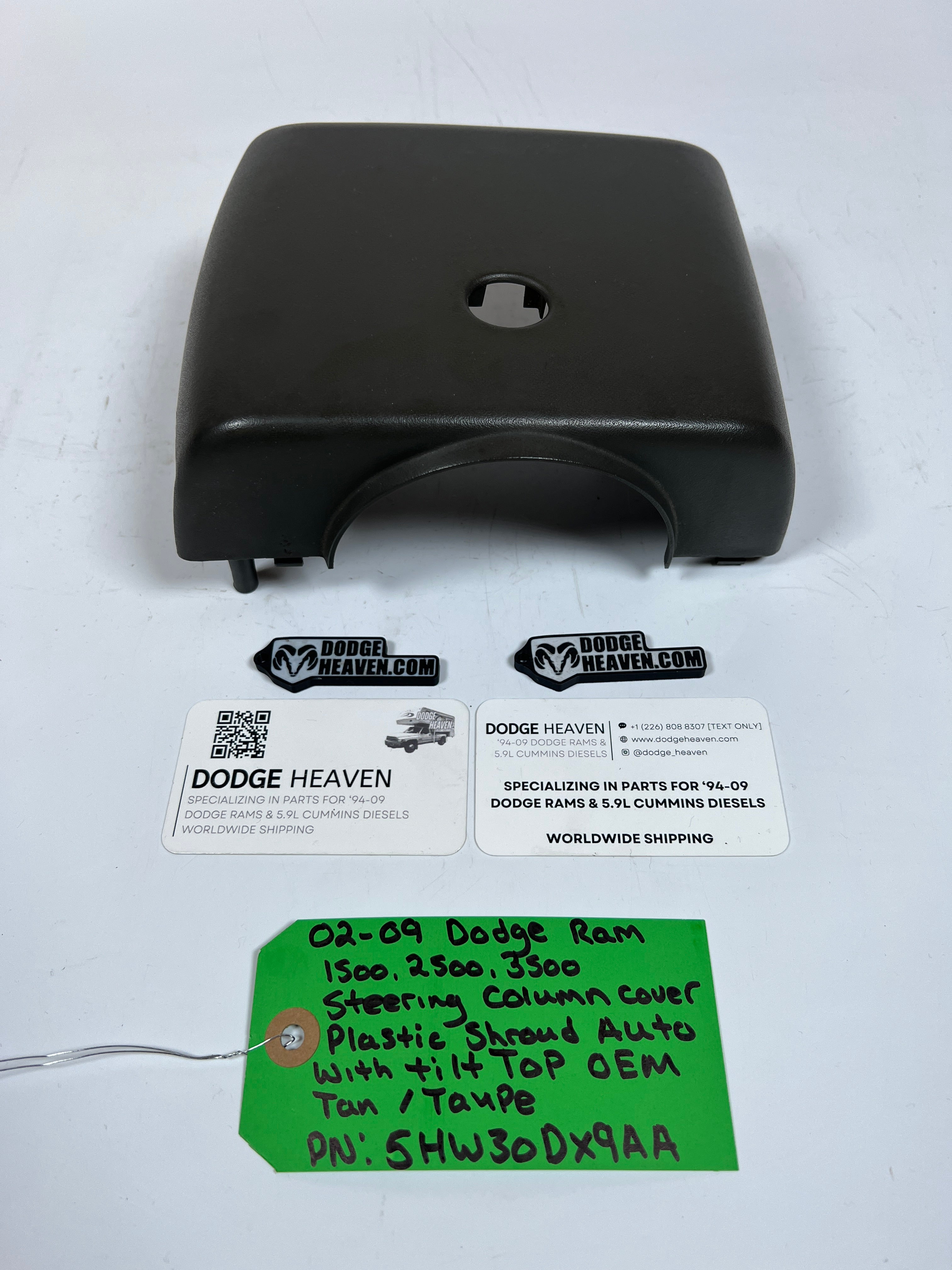 2002-2009 Dodge Ram 1500-3500 Steering Column Top Plastic Shroud Cover Tan