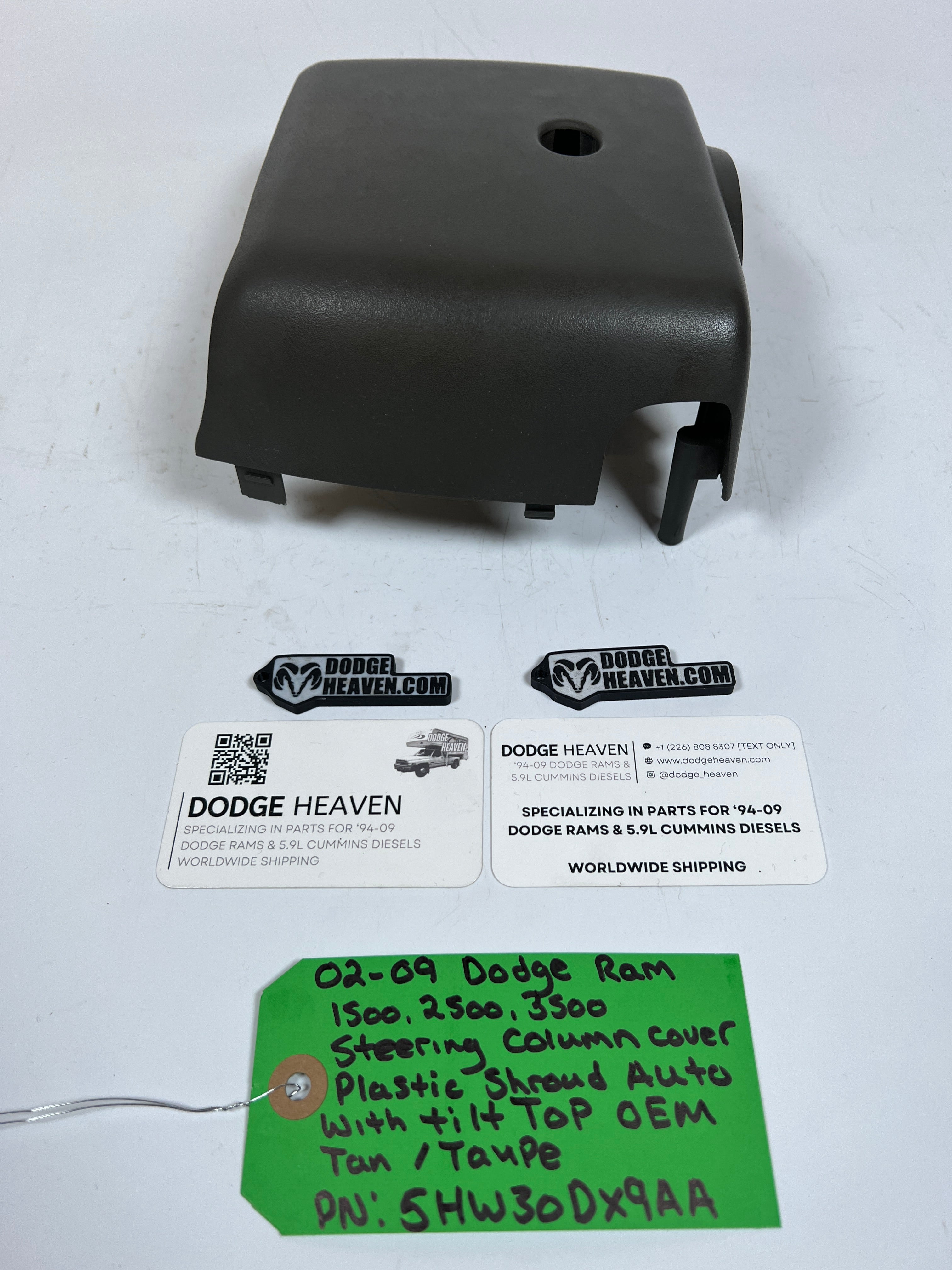 2002-2009 Dodge Ram 1500-3500 Steering Column Top Plastic Shroud Cover Tan