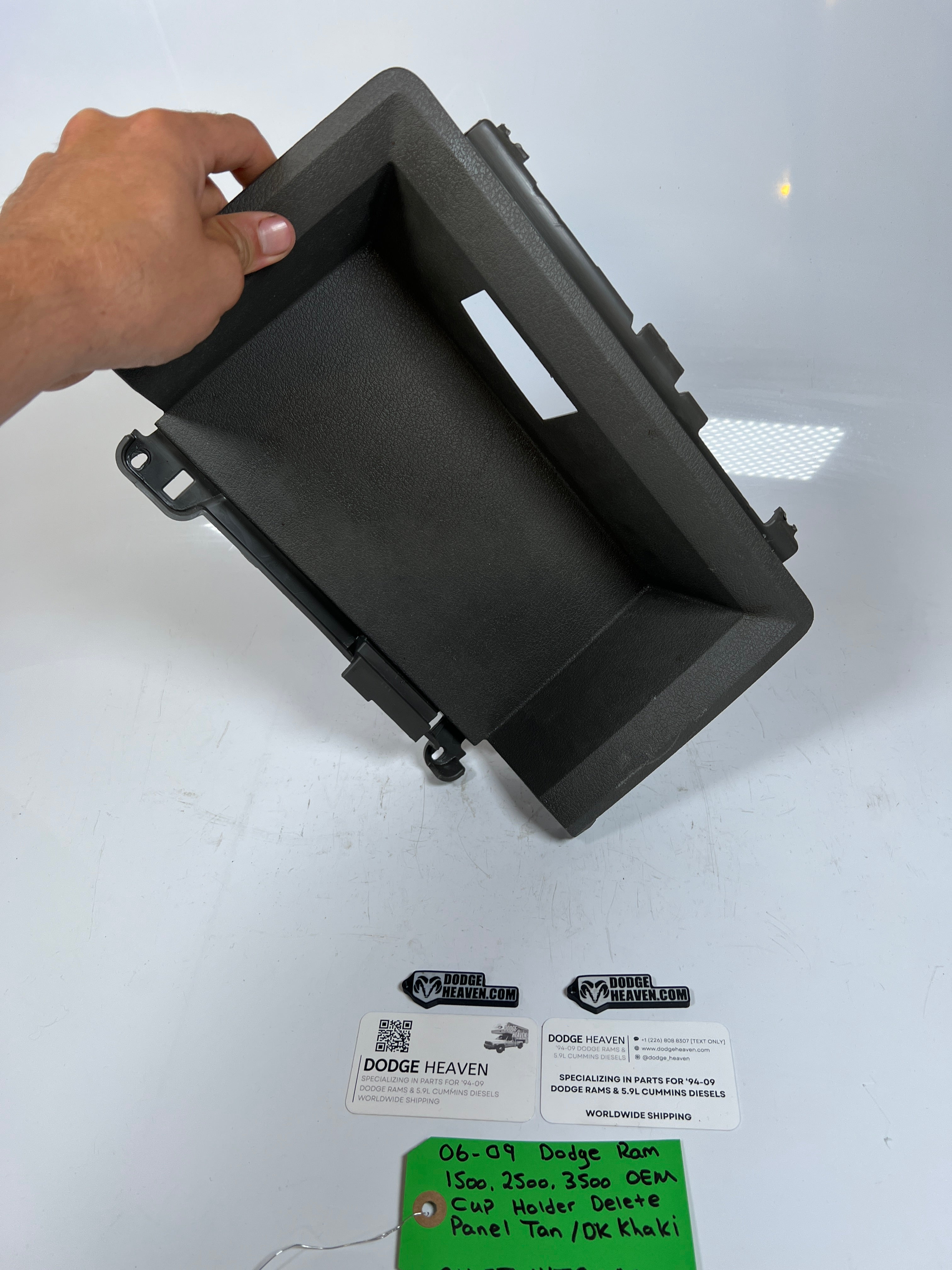 2006-2009 Dodge Ram 1500-3500 Cup Holder Delete Panel Dark Khaki / Tan