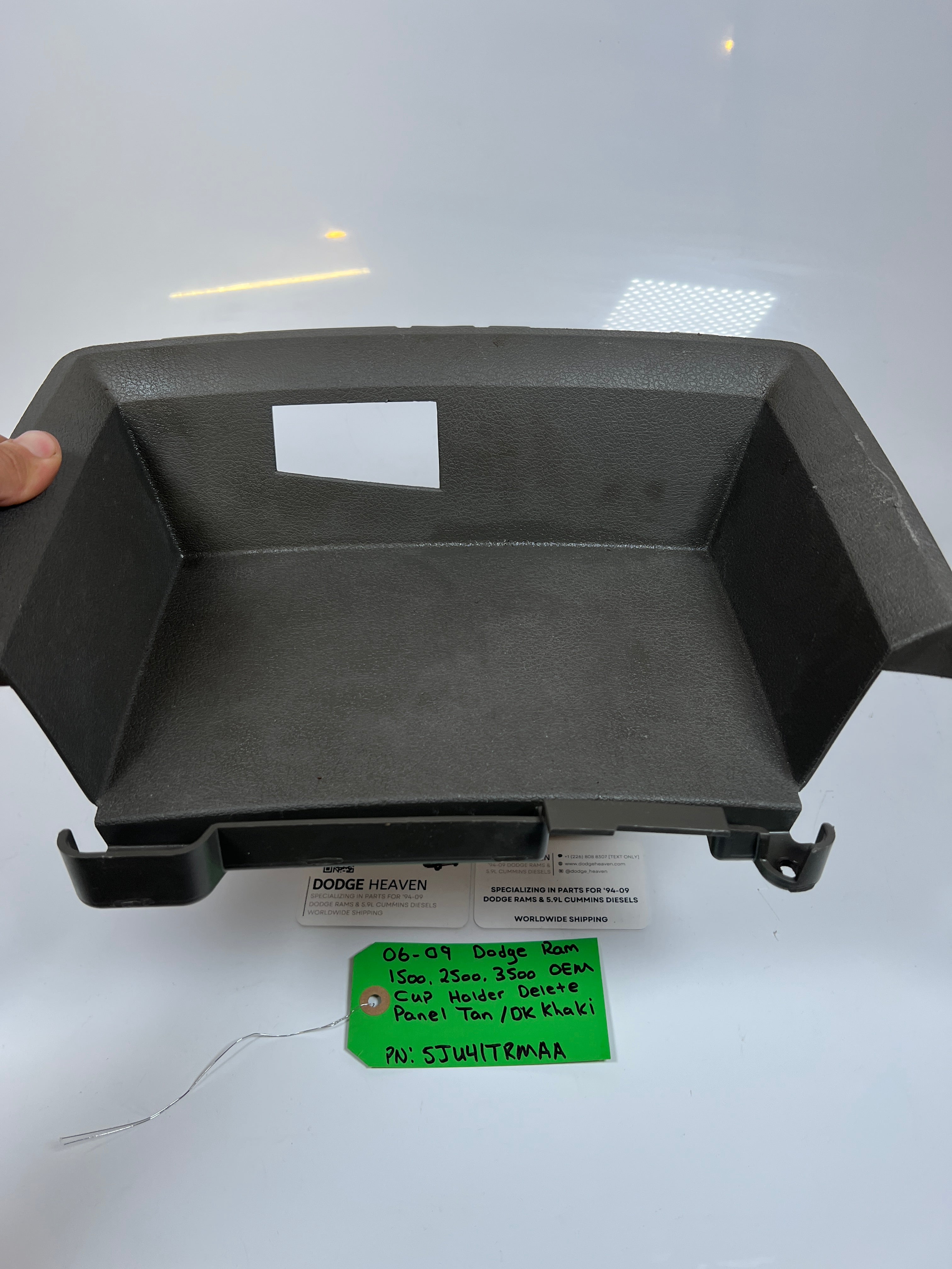 2006-2009 Dodge Ram 1500-3500 Cup Holder Delete Panel Dark Khaki / Tan