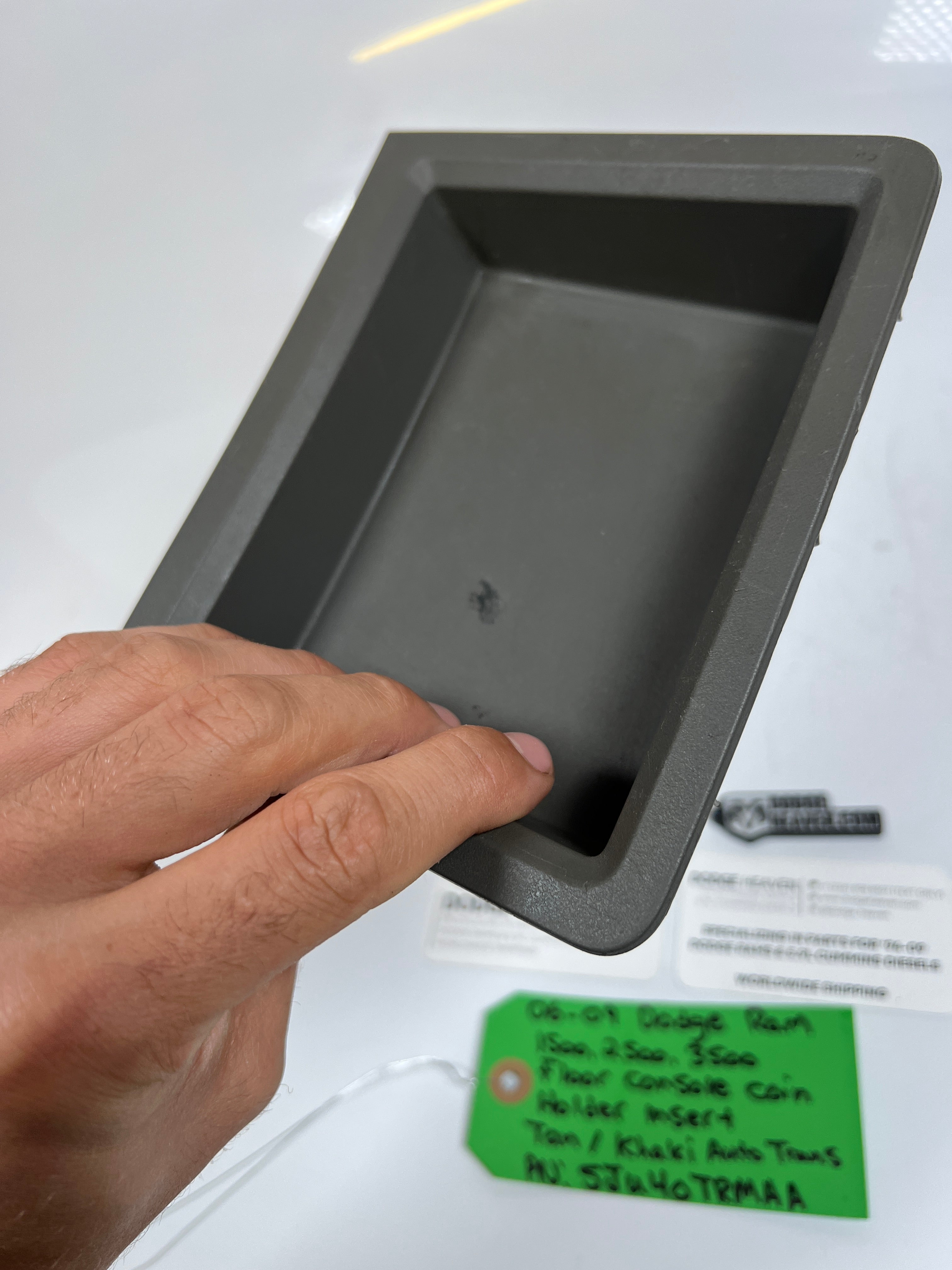 2006-2009 Dodge Ram 1500-3500 Auto Floor Console Coin Holder Insert Khaki