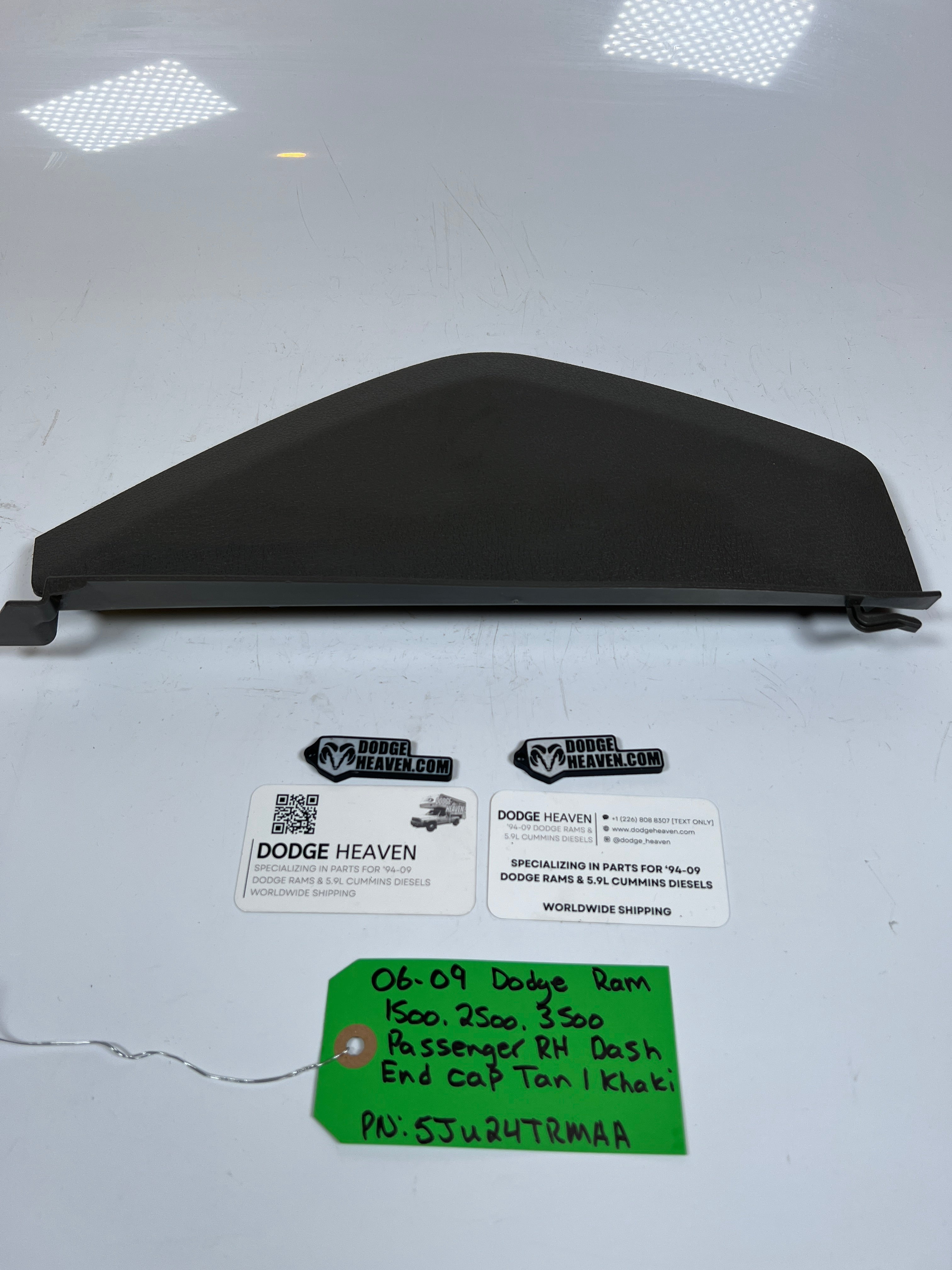 2006-2009 Dodge Ram 1500-3500 Passenger Dash End Cap Trim / Panel Tan / Khaki