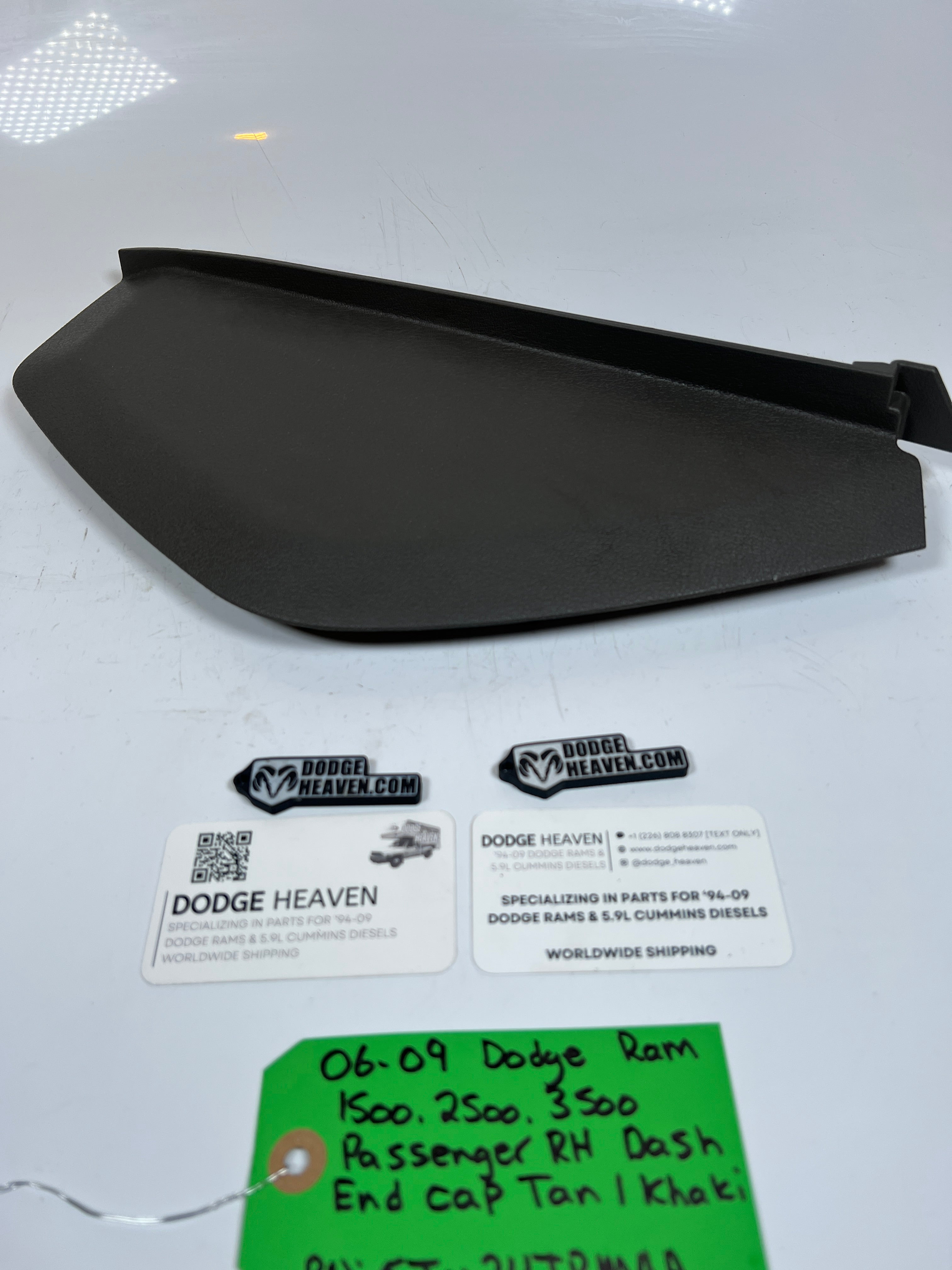 2006-2009 Dodge Ram 1500-3500 Passenger Dash End Cap Trim / Panel Tan / Khaki