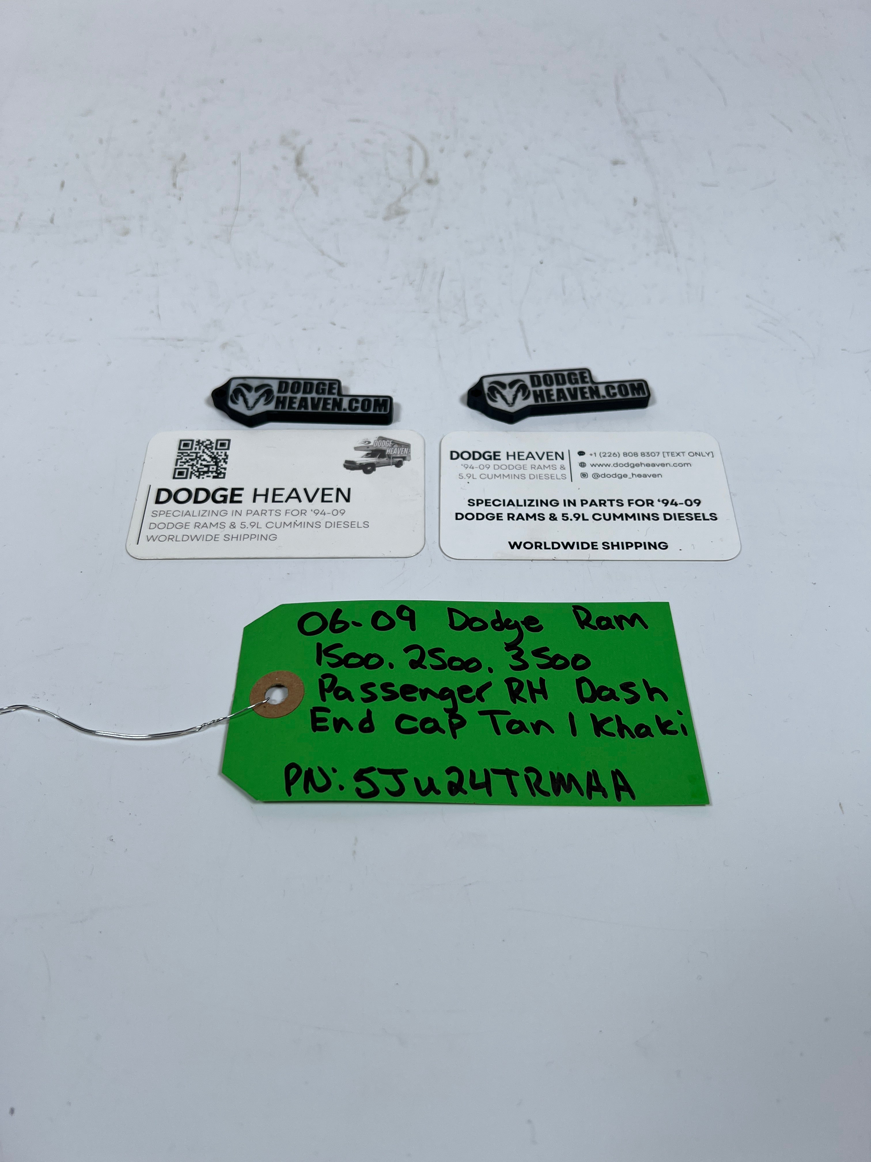 2006-2009 Dodge Ram 1500-3500 Passenger Dash End Cap Trim / Panel Tan / Khaki