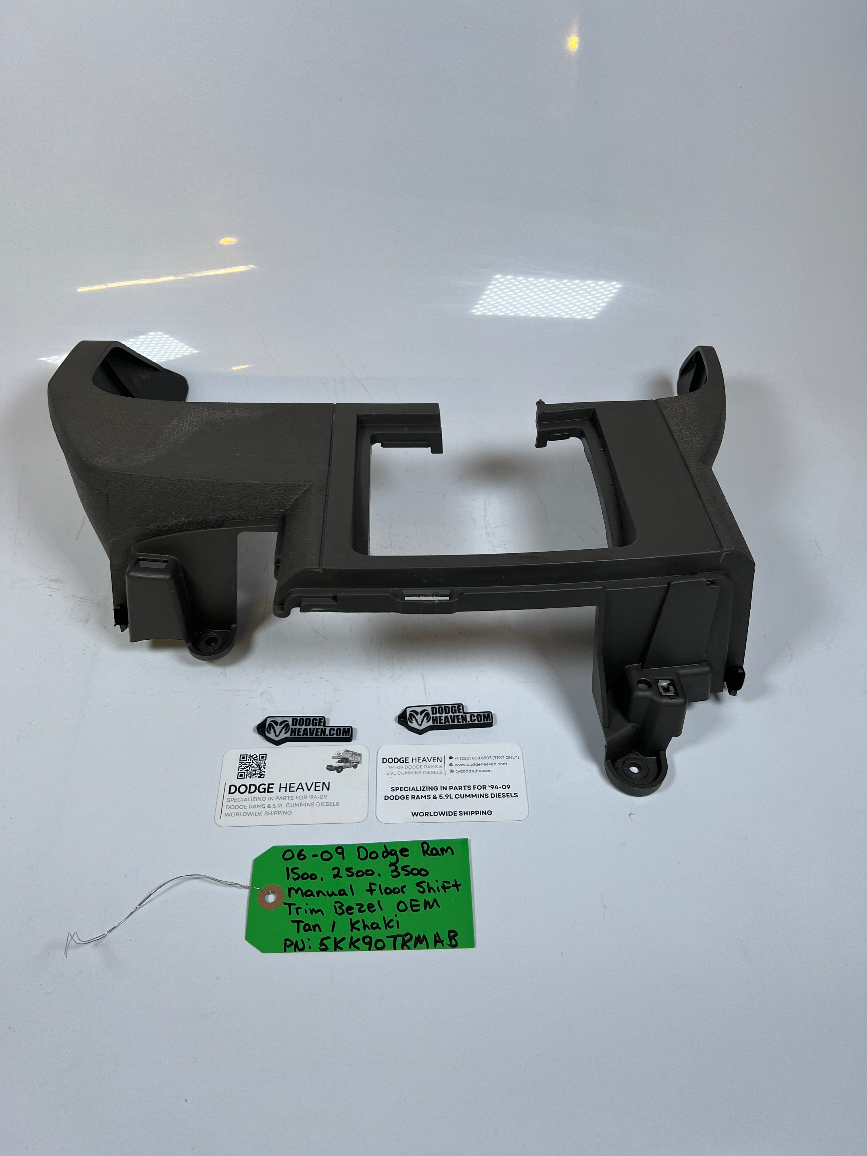 2006-2009 Dodge Ram 1500-3500 Manual Floor Shift Trim Bezel Tan / Khaki