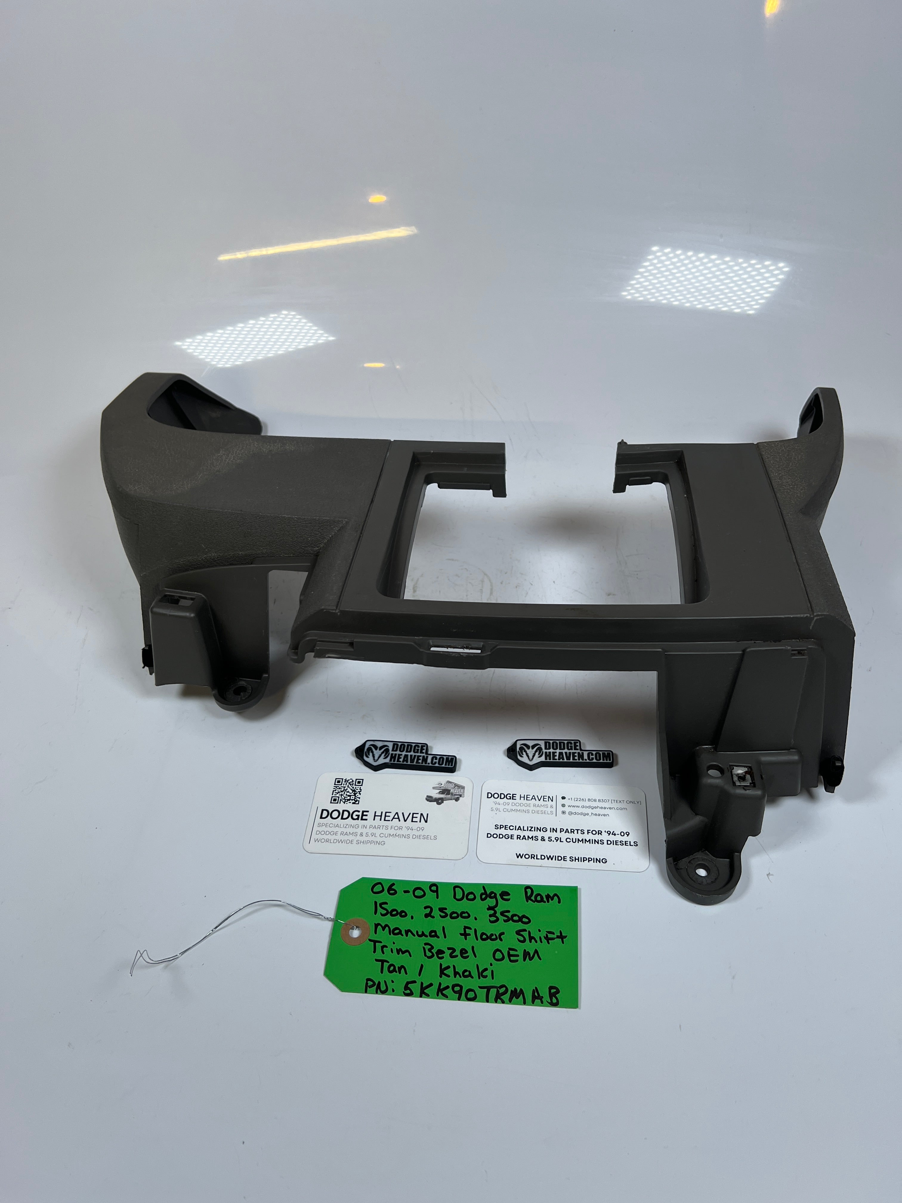 2006-2009 Dodge Ram 1500-3500 Manual Floor Shift Trim Bezel Tan / Khaki