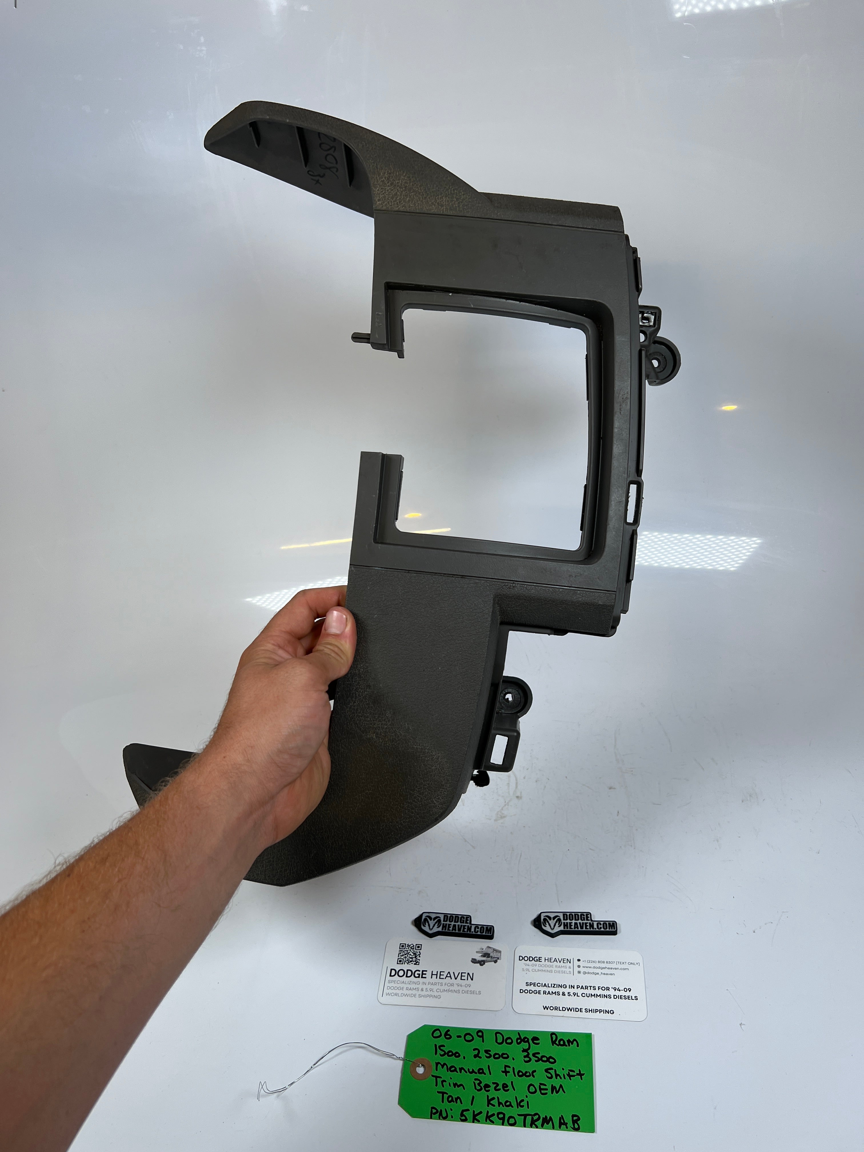 2006-2009 Dodge Ram 1500-3500 Manual Floor Shift Trim Bezel Tan / Khaki