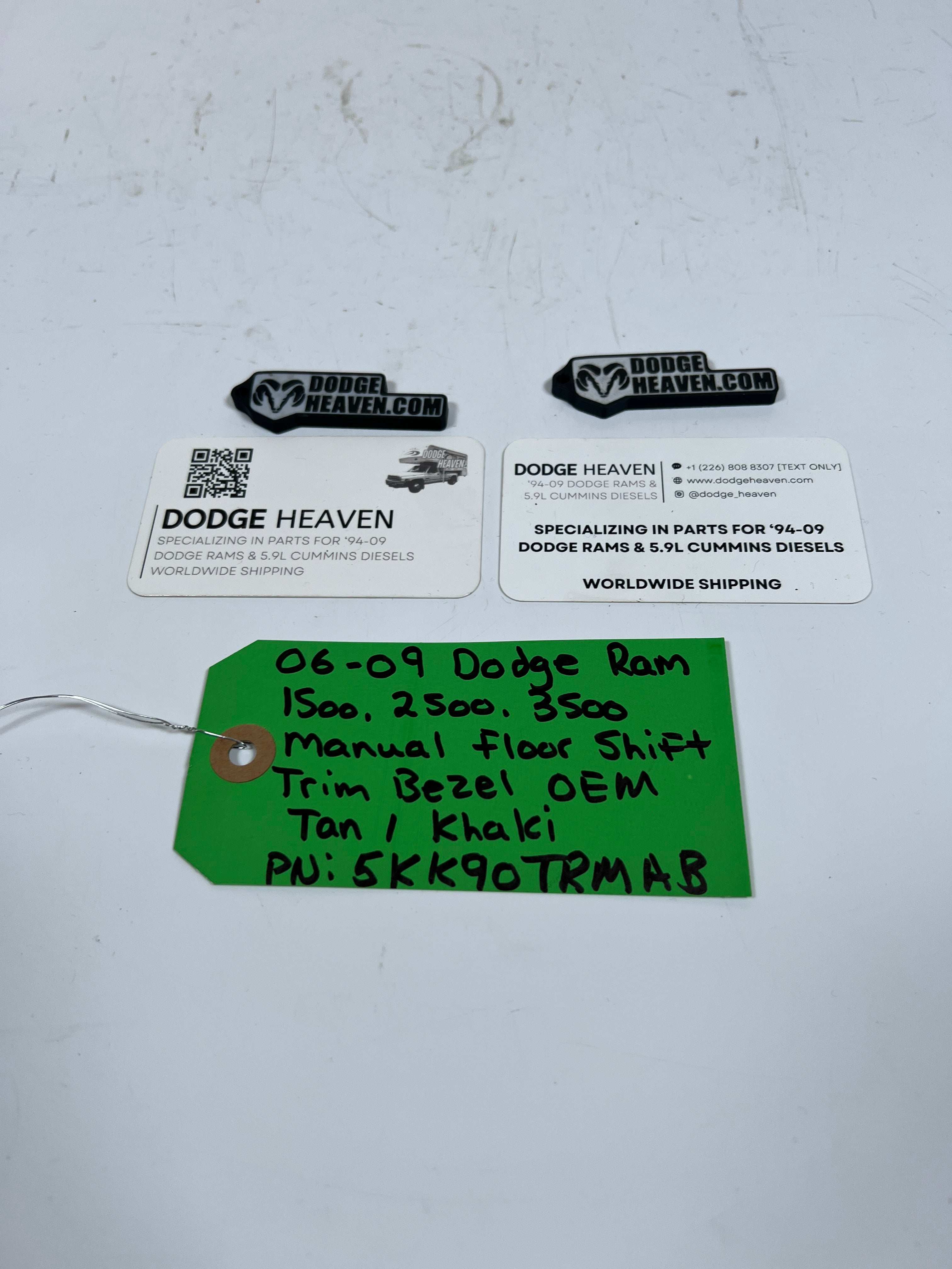 2006-2009 Dodge Ram 1500-3500 Manual Floor Shift Trim Bezel Tan / Khaki