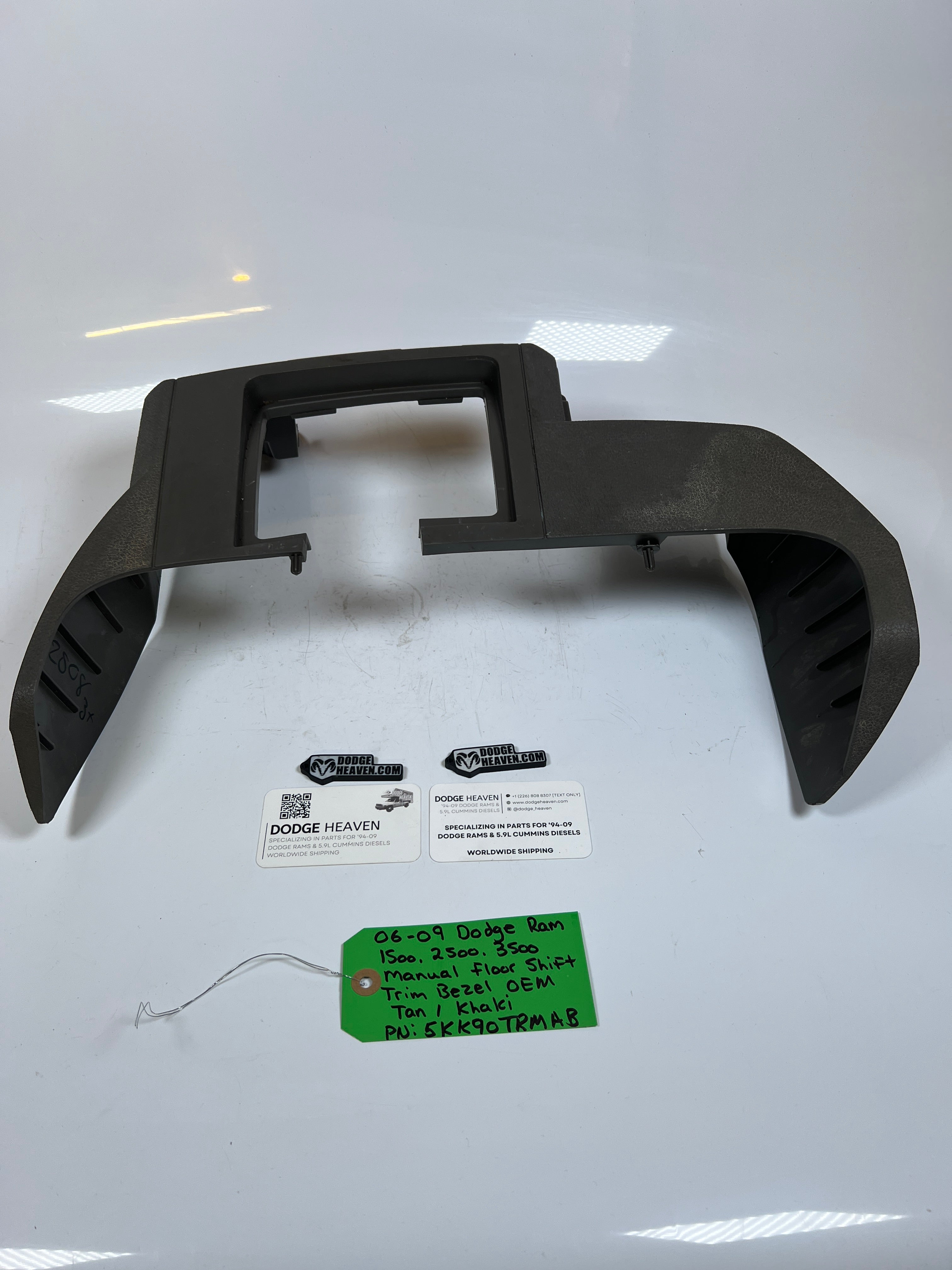 2006-2009 Dodge Ram 1500-3500 Manual Floor Shift Trim Bezel Tan / Khaki