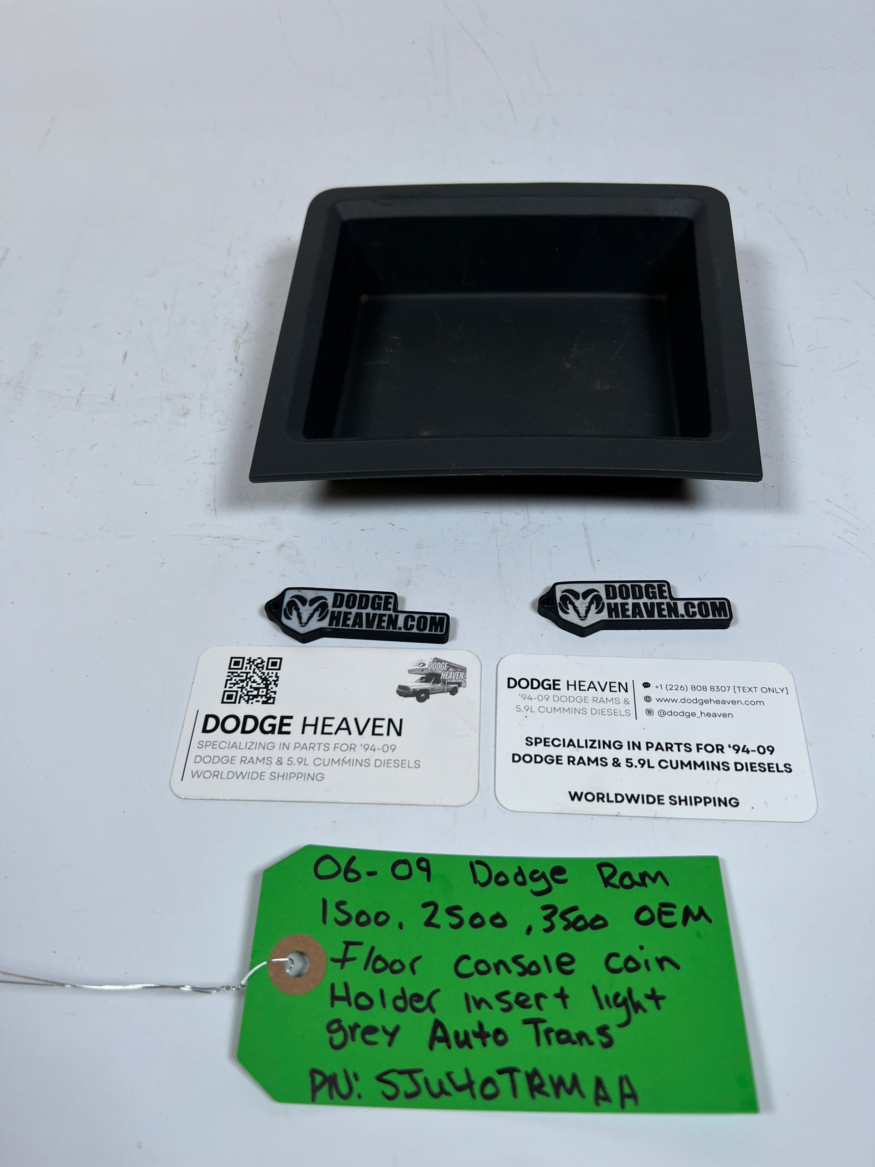 2006-2009 Dodge Ram 1500-3500 Auto Floor Console Coin Holder Insert Grey