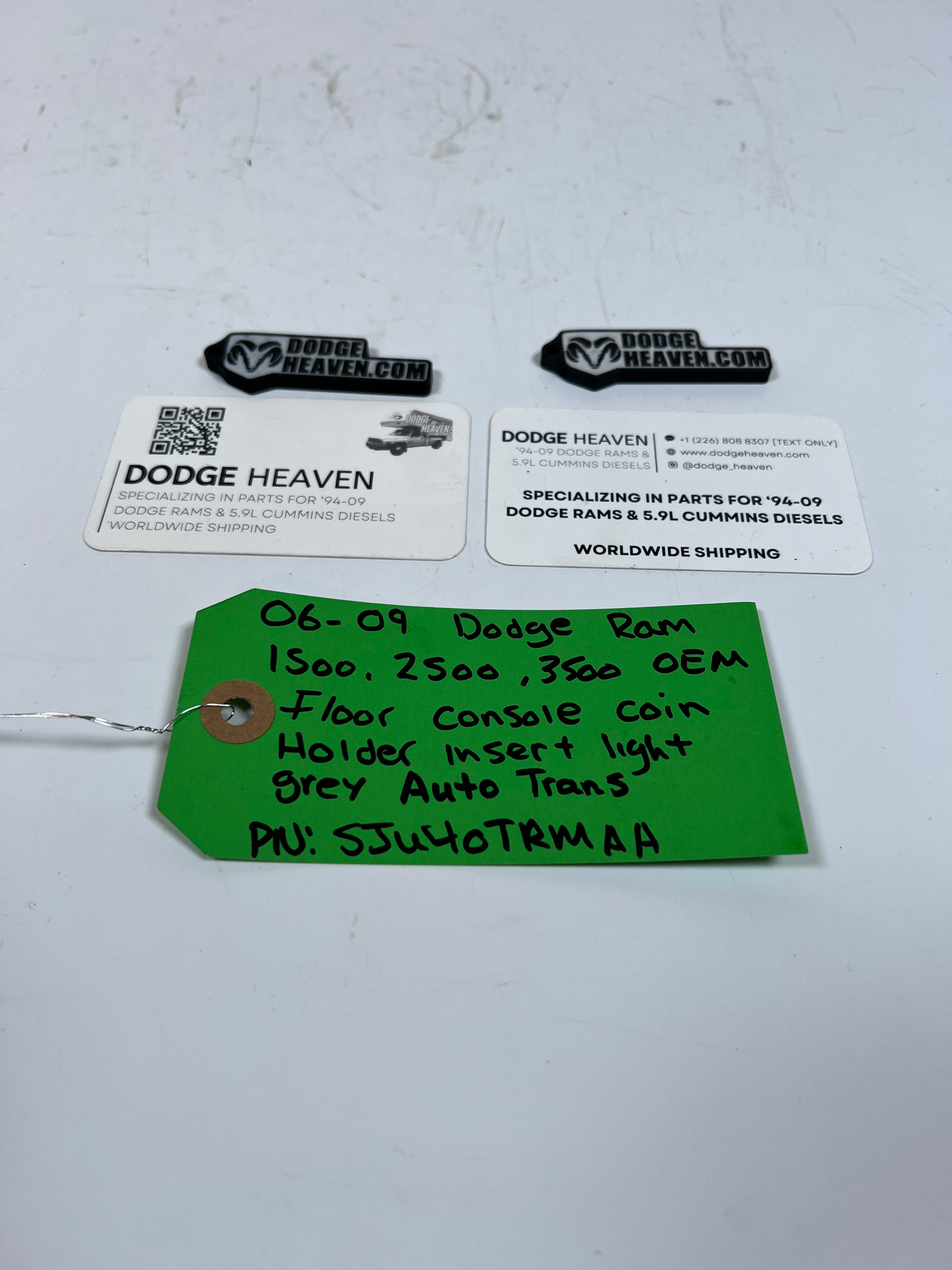 2006-2009 Dodge Ram 1500-3500 Auto Floor Console Coin Holder Insert Grey