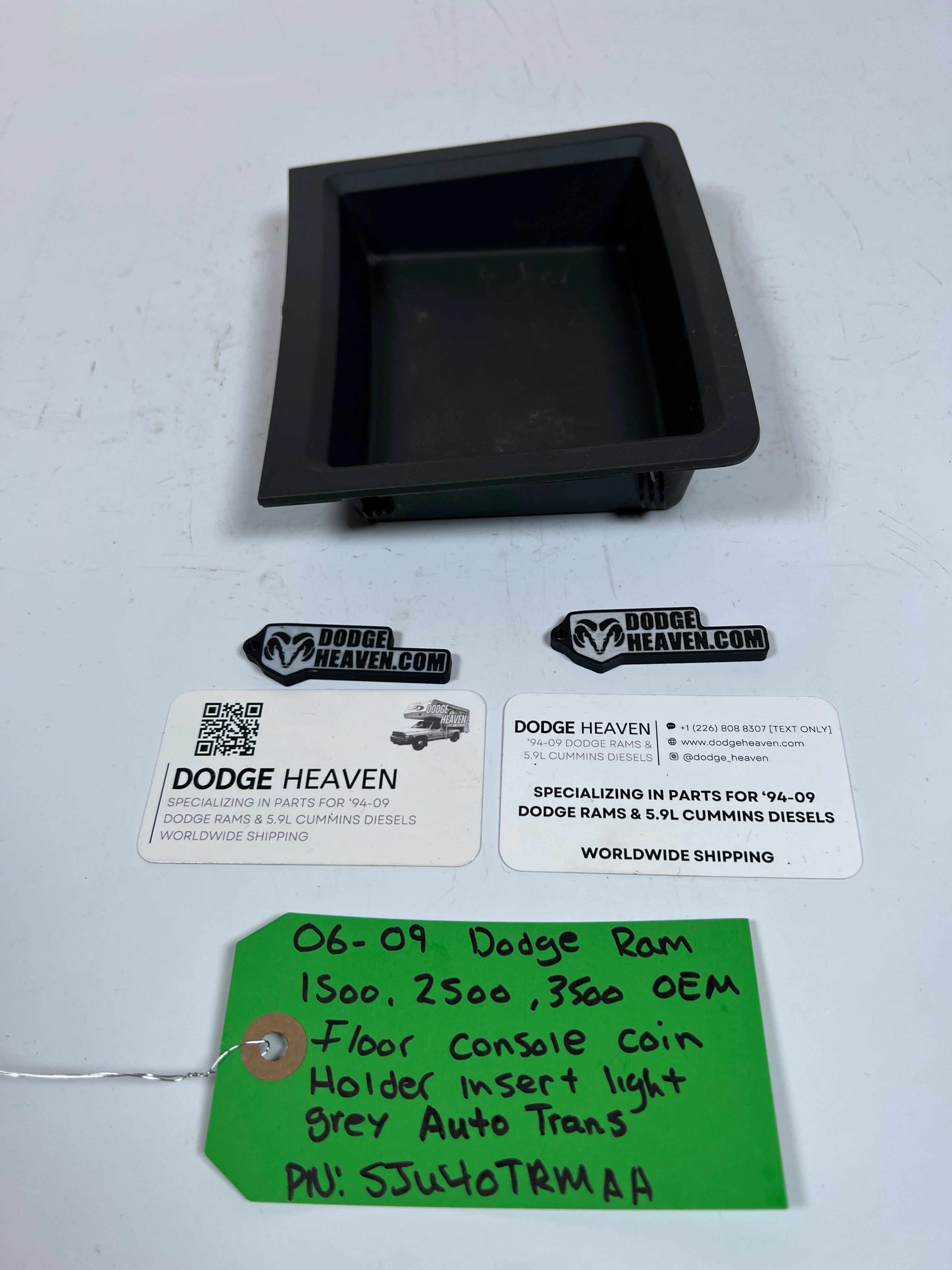 2006-2009 Dodge Ram 1500-3500 Auto Floor Console Coin Holder Insert Grey