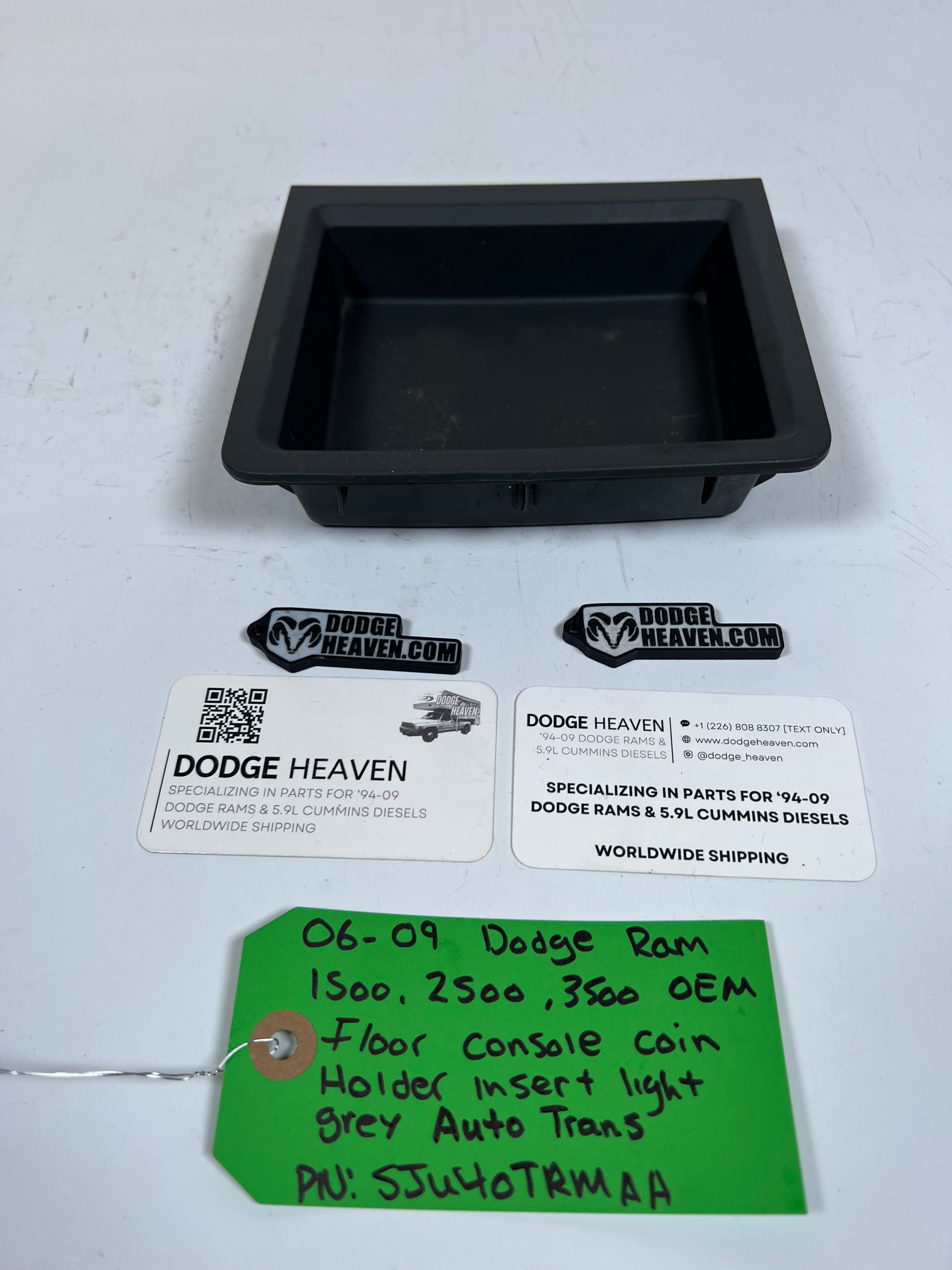 2006-2009 Dodge Ram 1500-3500 Auto Floor Console Coin Holder Insert Grey
