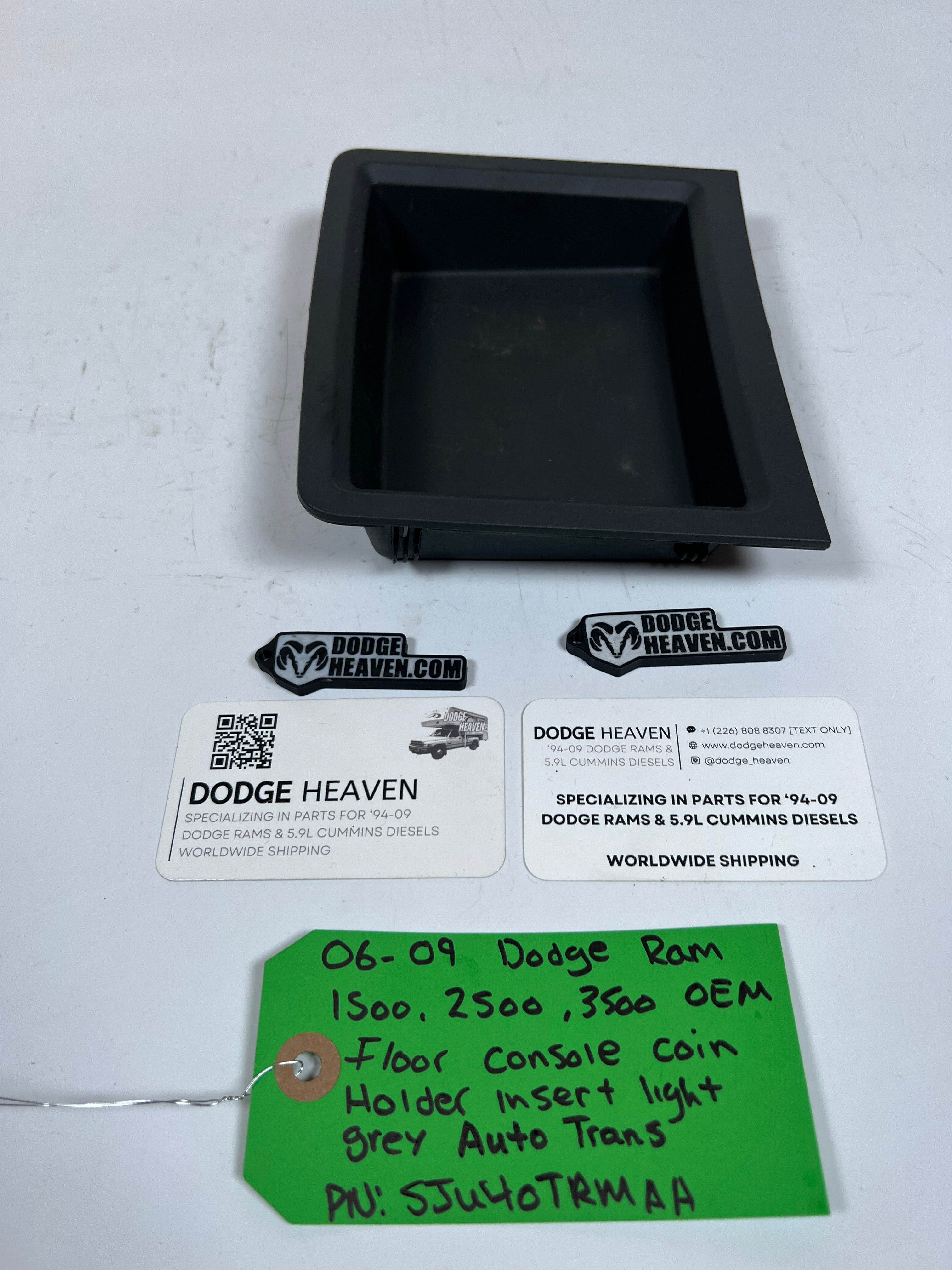 2006-2009 Dodge Ram 1500-3500 Auto Floor Console Coin Holder Insert Grey
