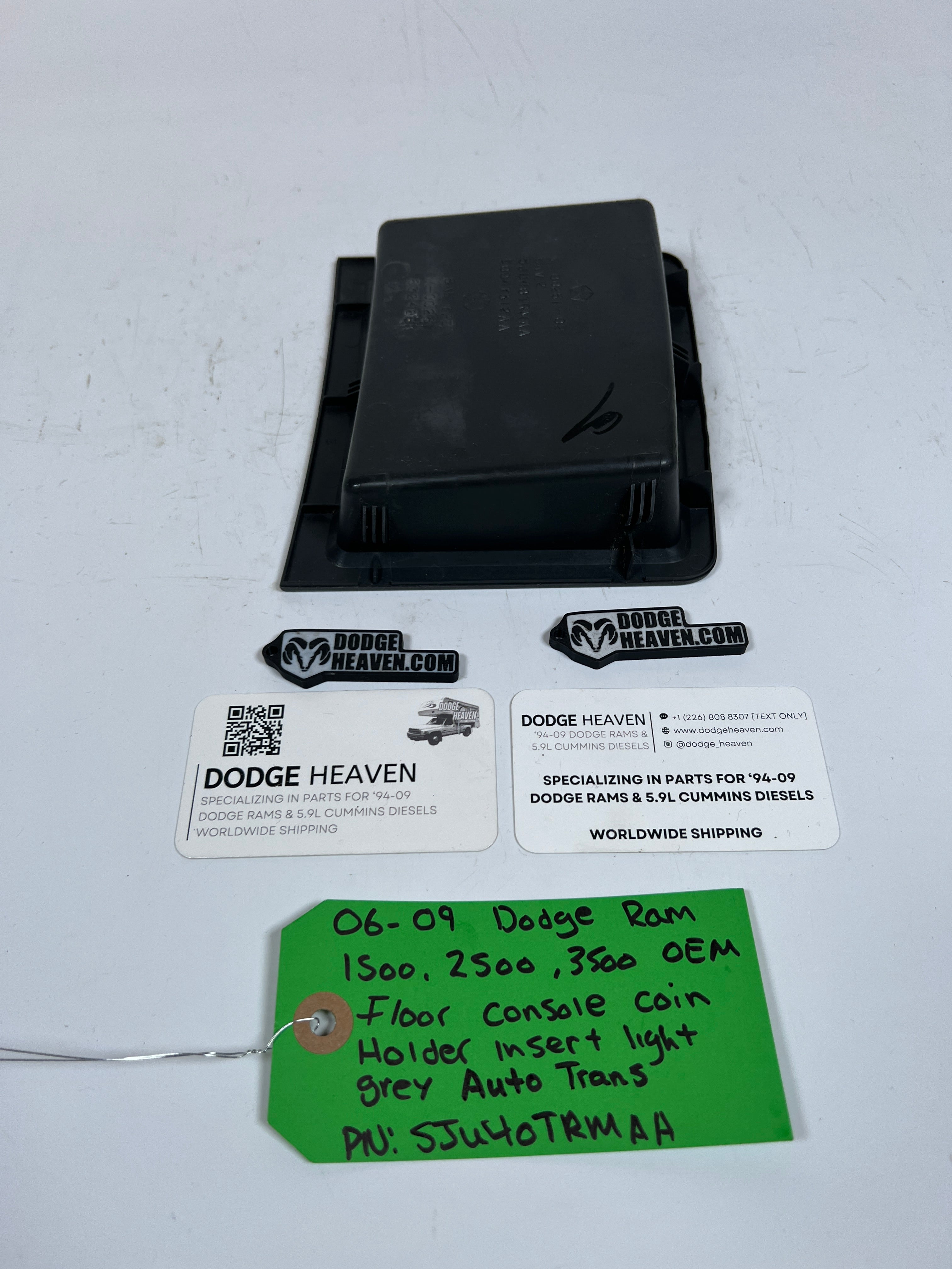 2006-2009 Dodge Ram 1500-3500 Auto Floor Console Coin Holder Insert Grey