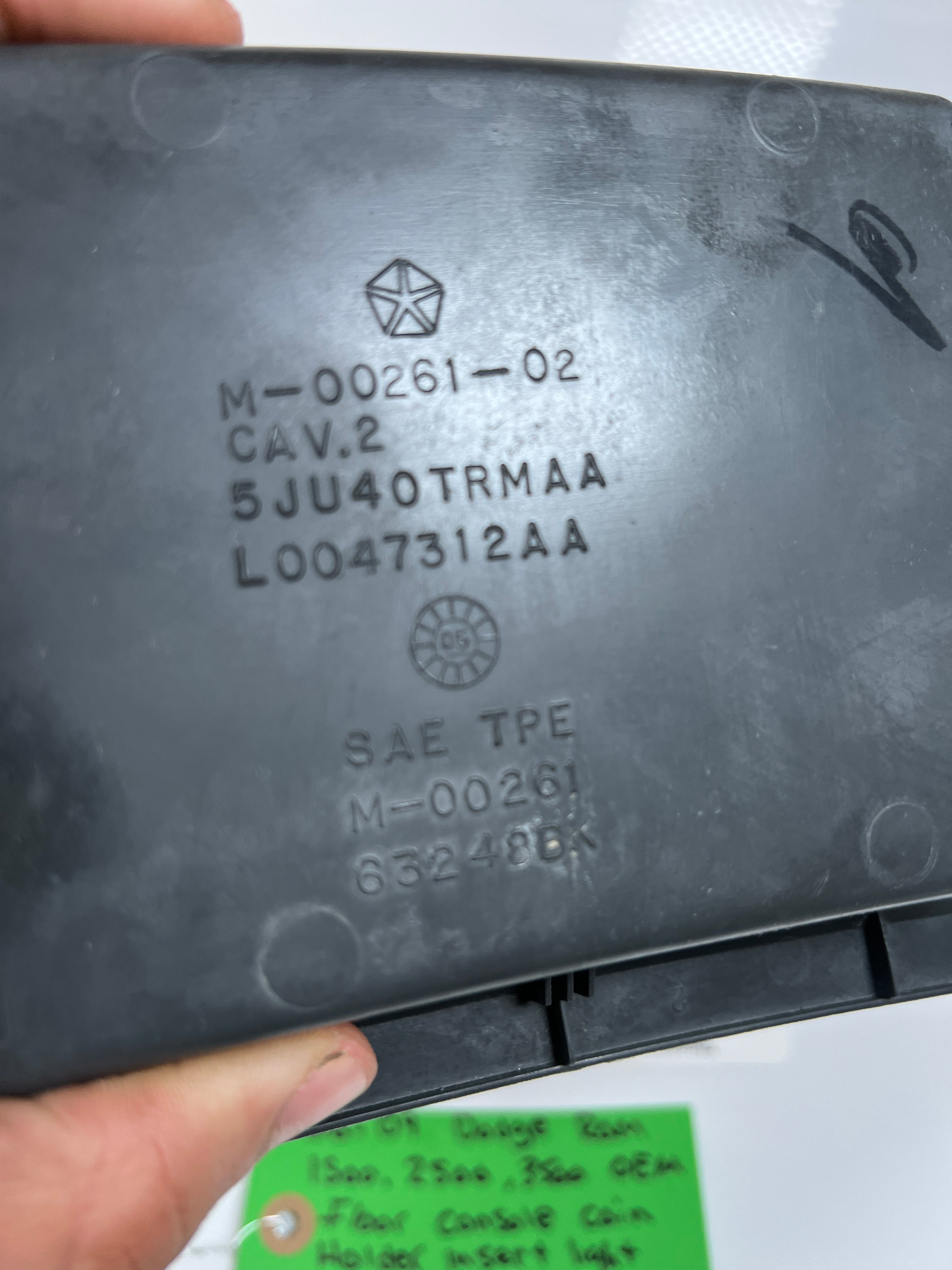 2006-2009 Dodge Ram 1500-3500 Auto Floor Console Coin Holder Insert Grey