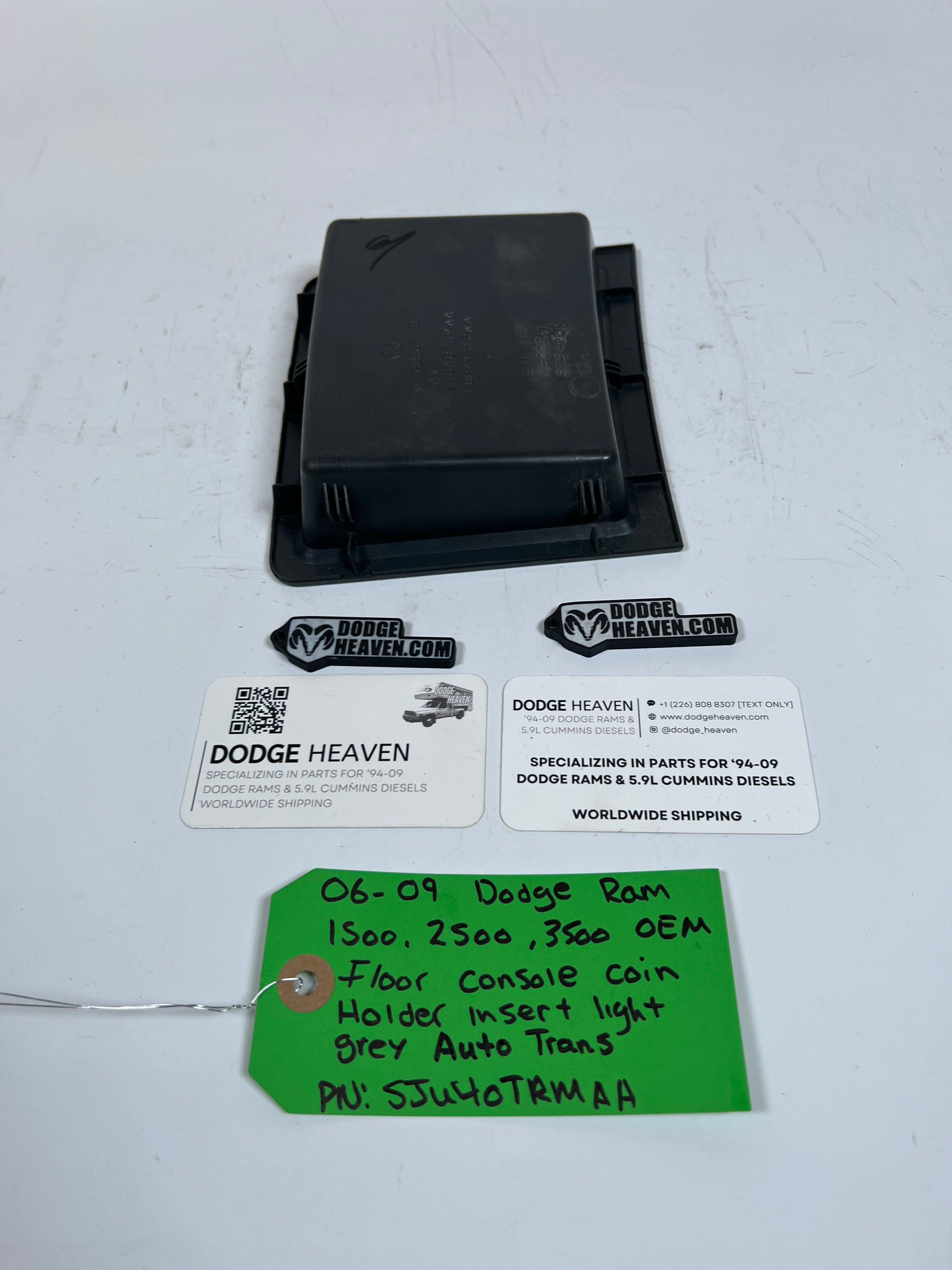 2006-2009 Dodge Ram 1500-3500 Auto Floor Console Coin Holder Insert Grey