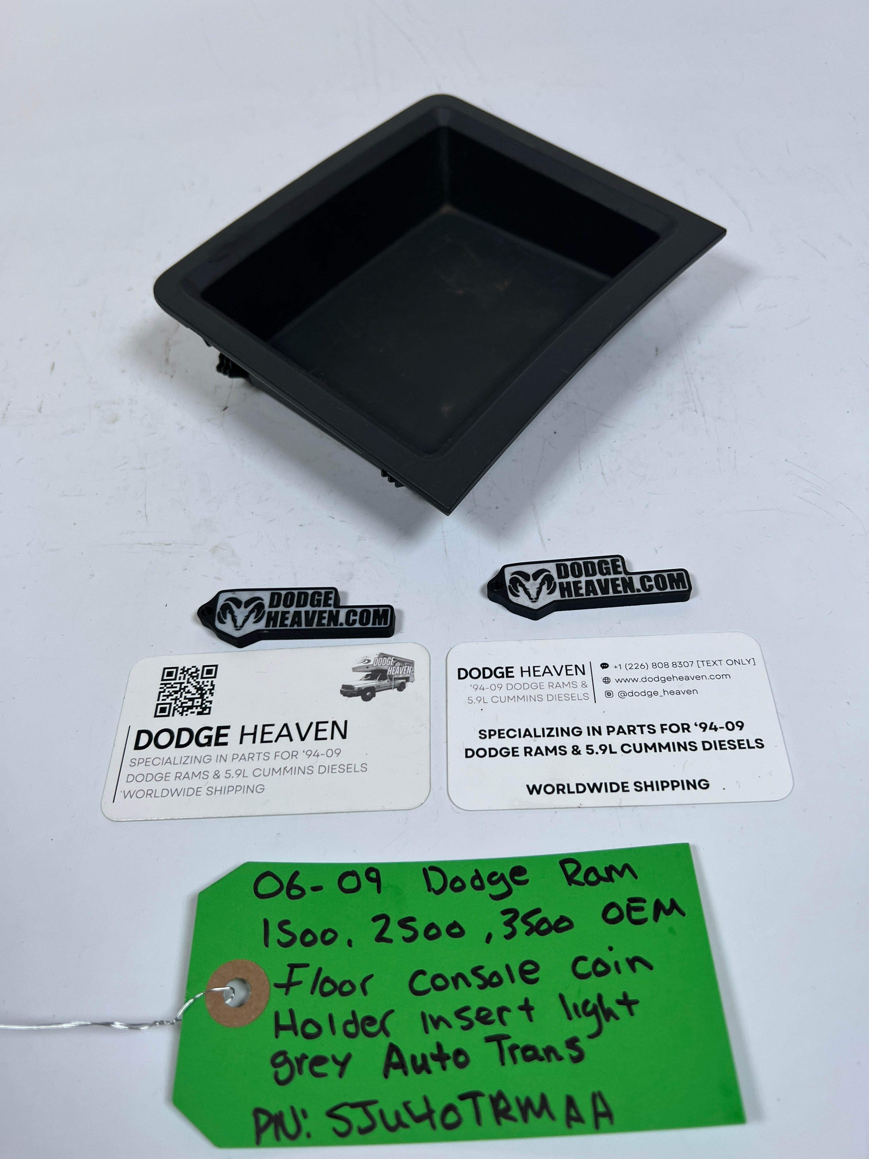 2006-2009 Dodge Ram 1500-3500 Auto Floor Console Coin Holder Insert Grey