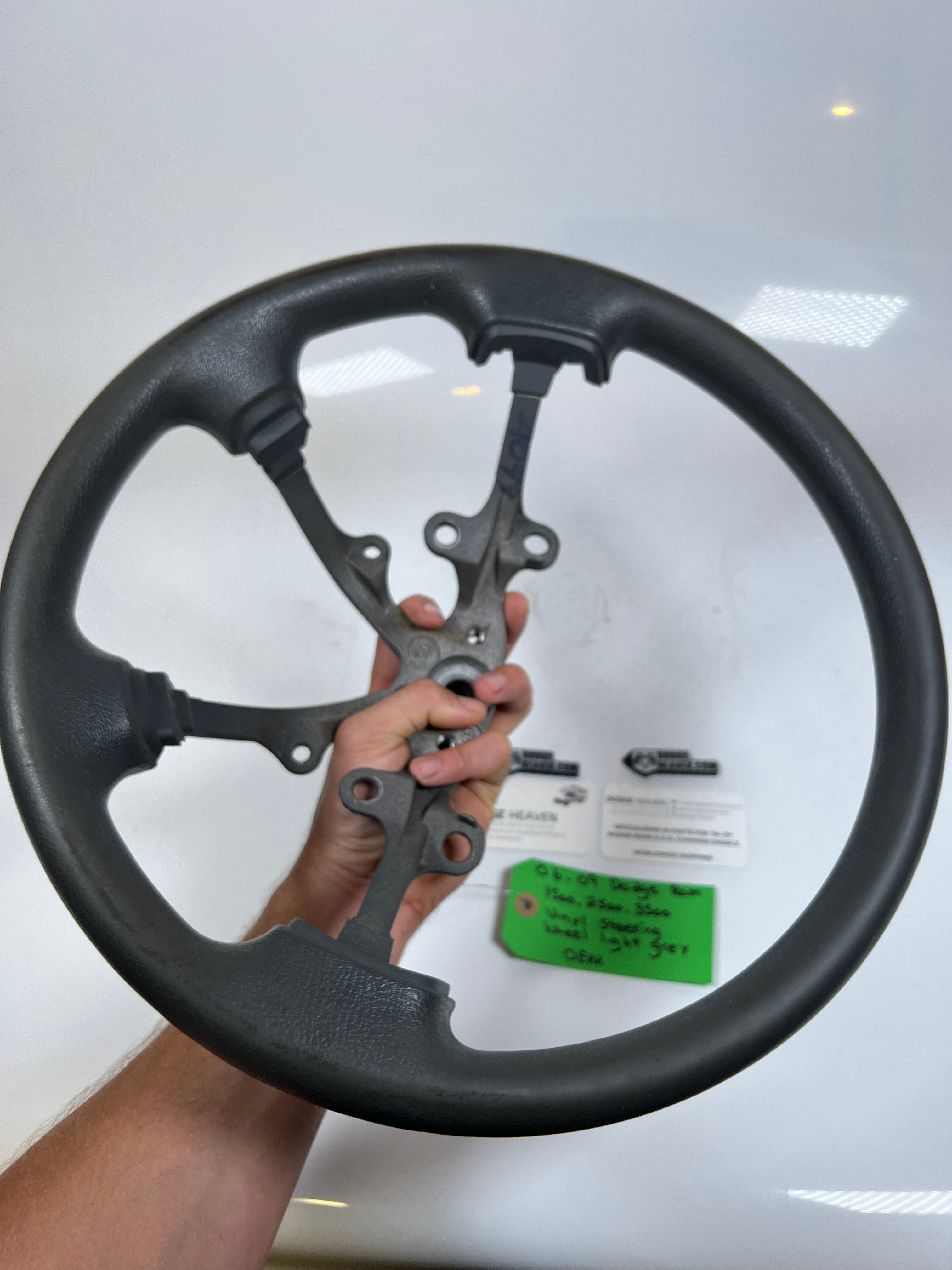 2006-2009 Dodge Ram 1500-3500 Steering Wheel Vinyl Light Grey