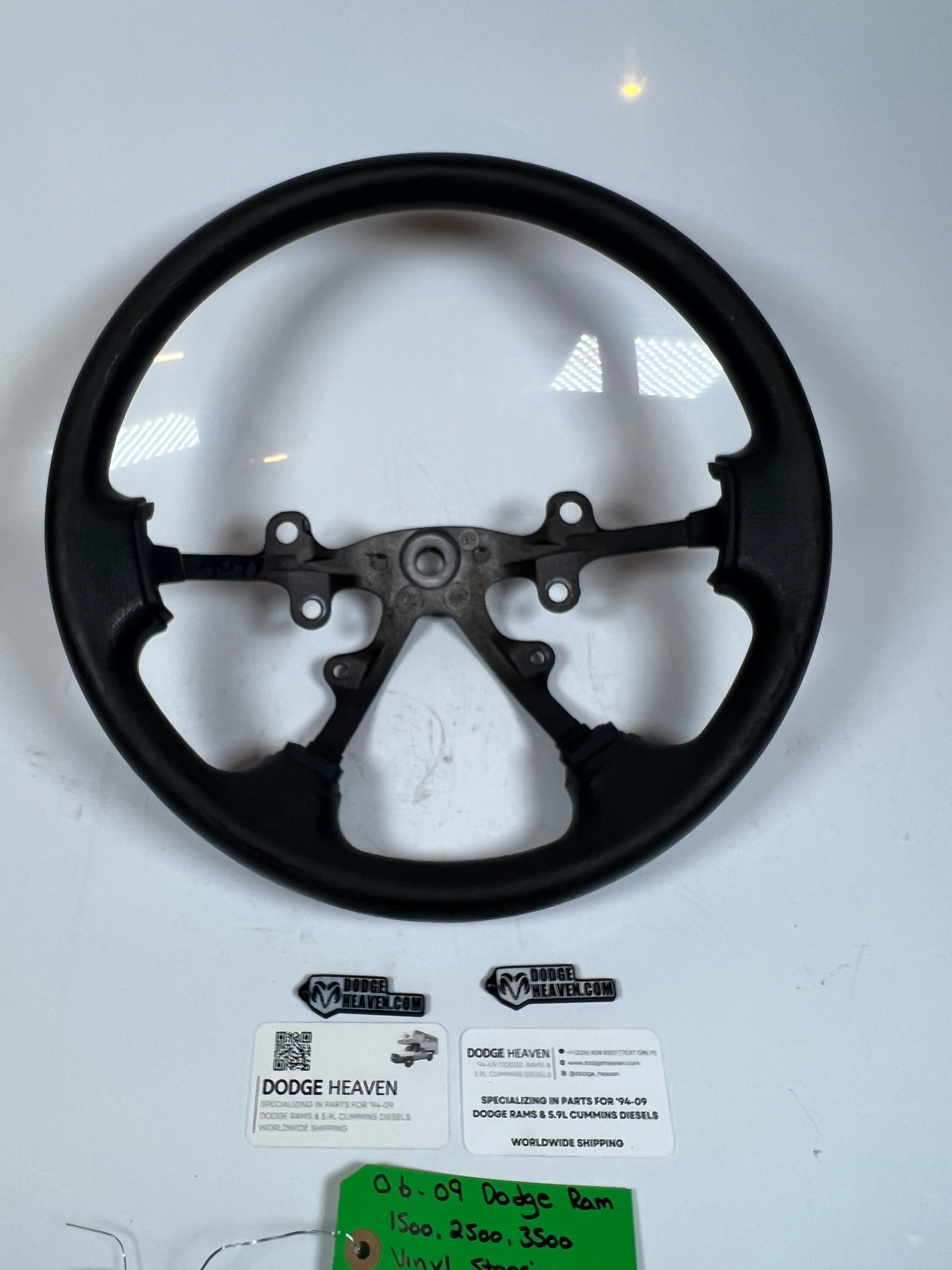 2006-2009 Dodge Ram 1500-3500 Steering Wheel Vinyl Light Grey