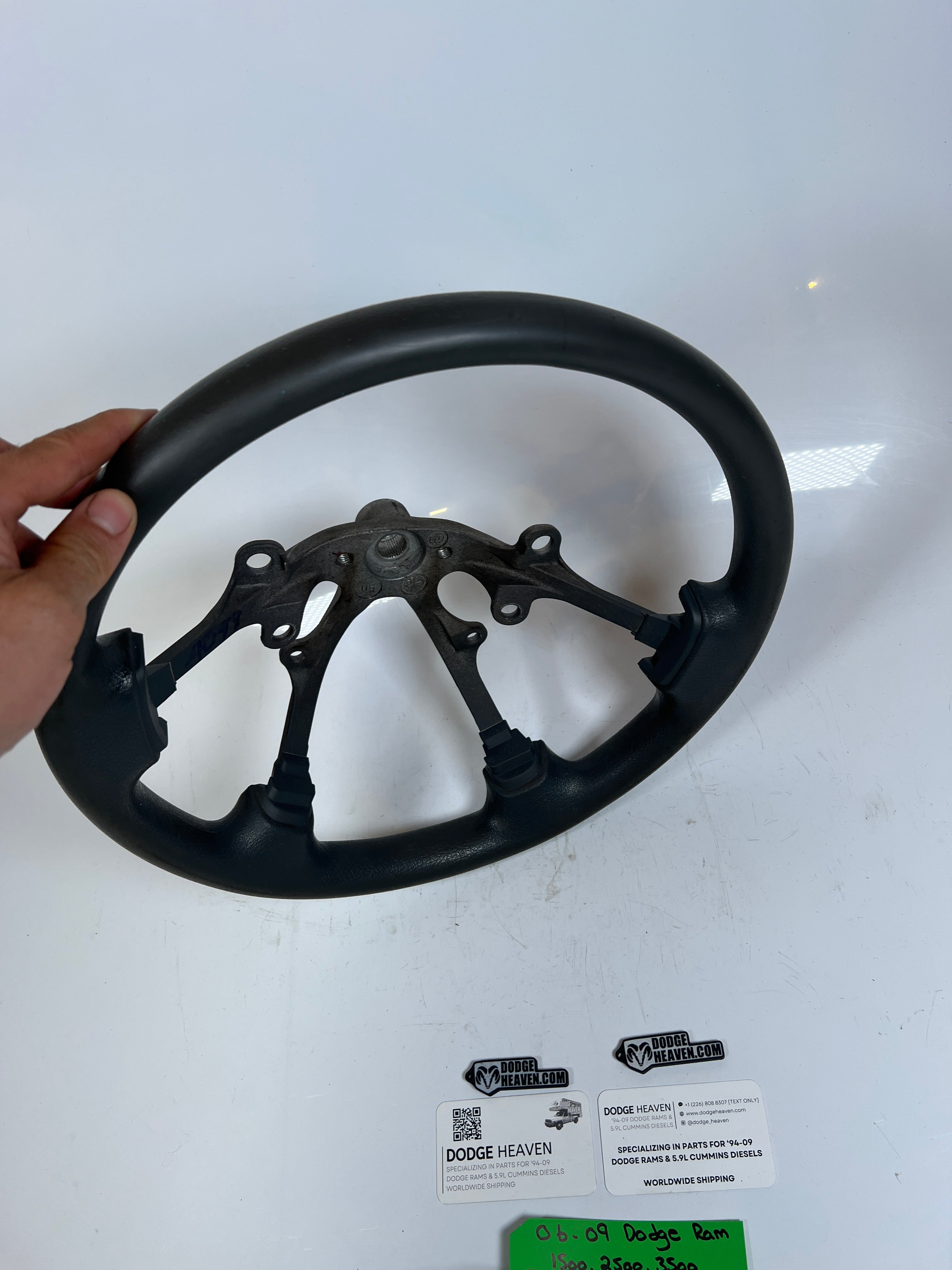 2006-2009 Dodge Ram 1500-3500 Steering Wheel Vinyl Light Grey