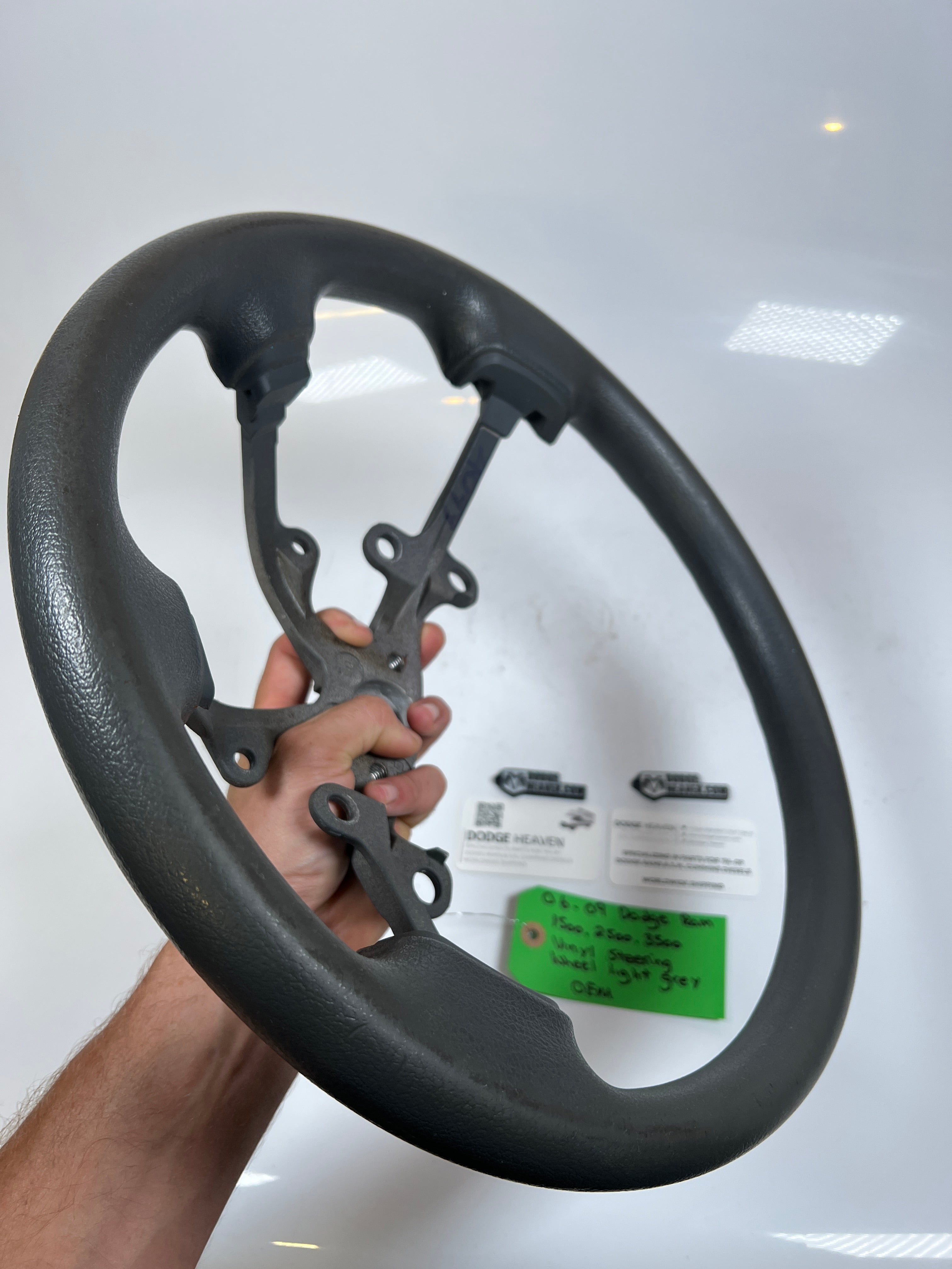 2006-2009 Dodge Ram 1500-3500 Steering Wheel Vinyl Light Grey