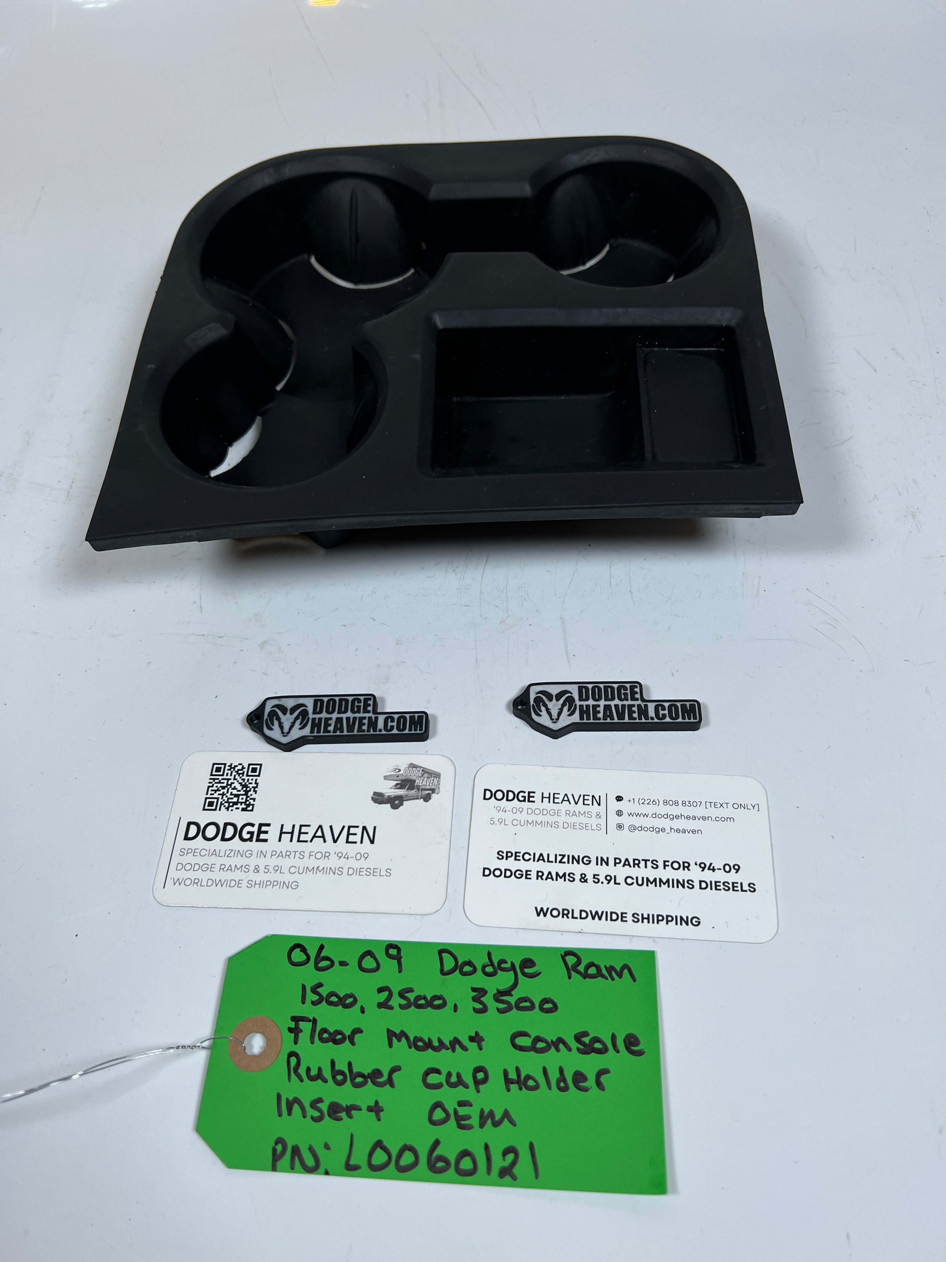 2006-2009 Dodge Ram Floor Mount Console Rubber Cup Holder Insert